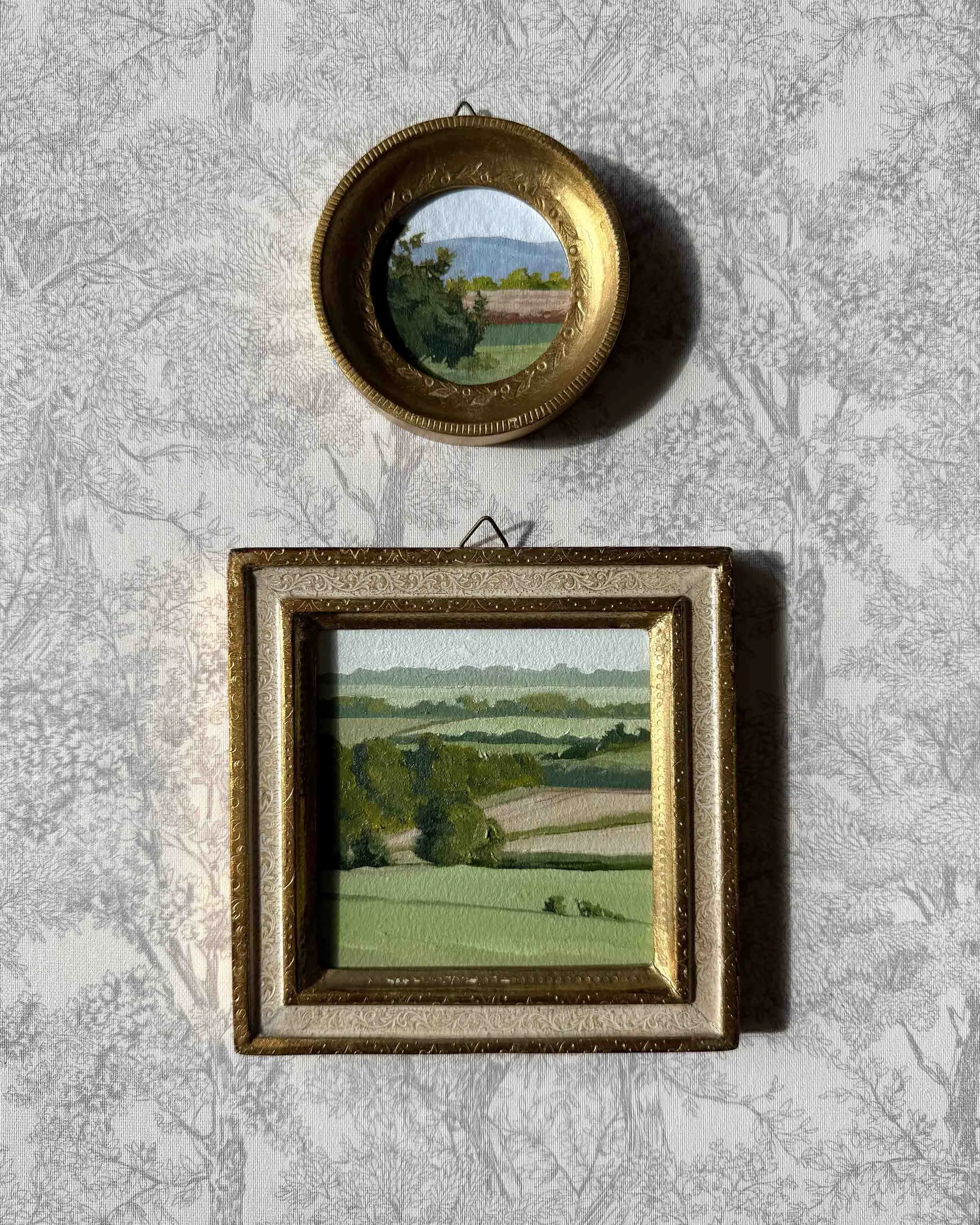 "Rolling Greens iv" original oil landscape painting