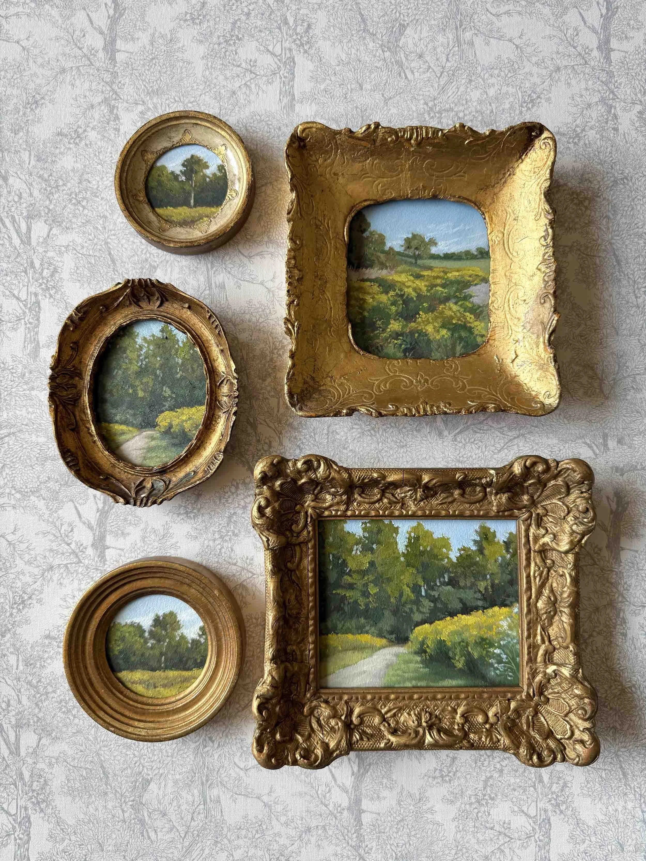"A Golden View" original oil landscape painting