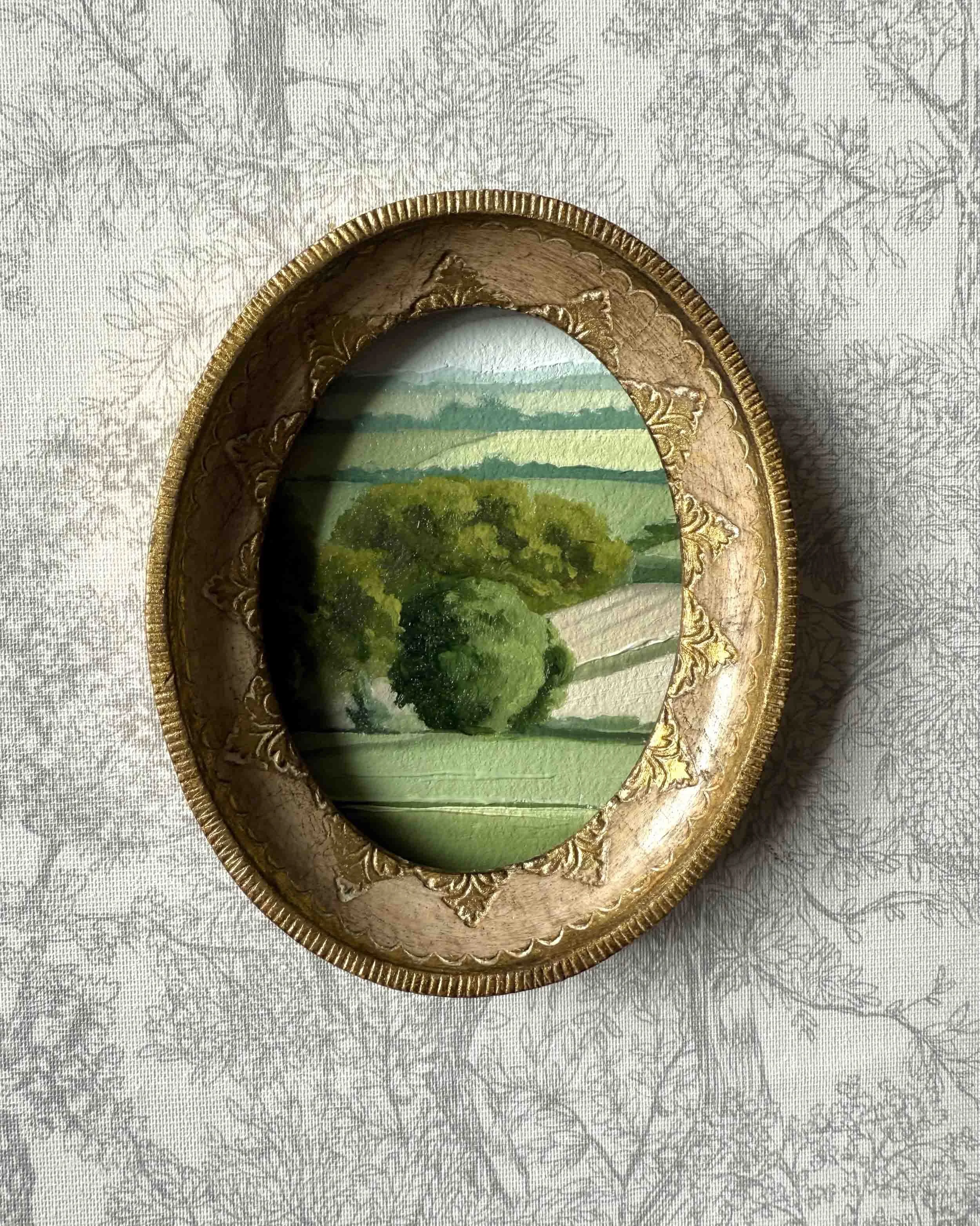 "Rolling Greens vii" original oil landscape painting