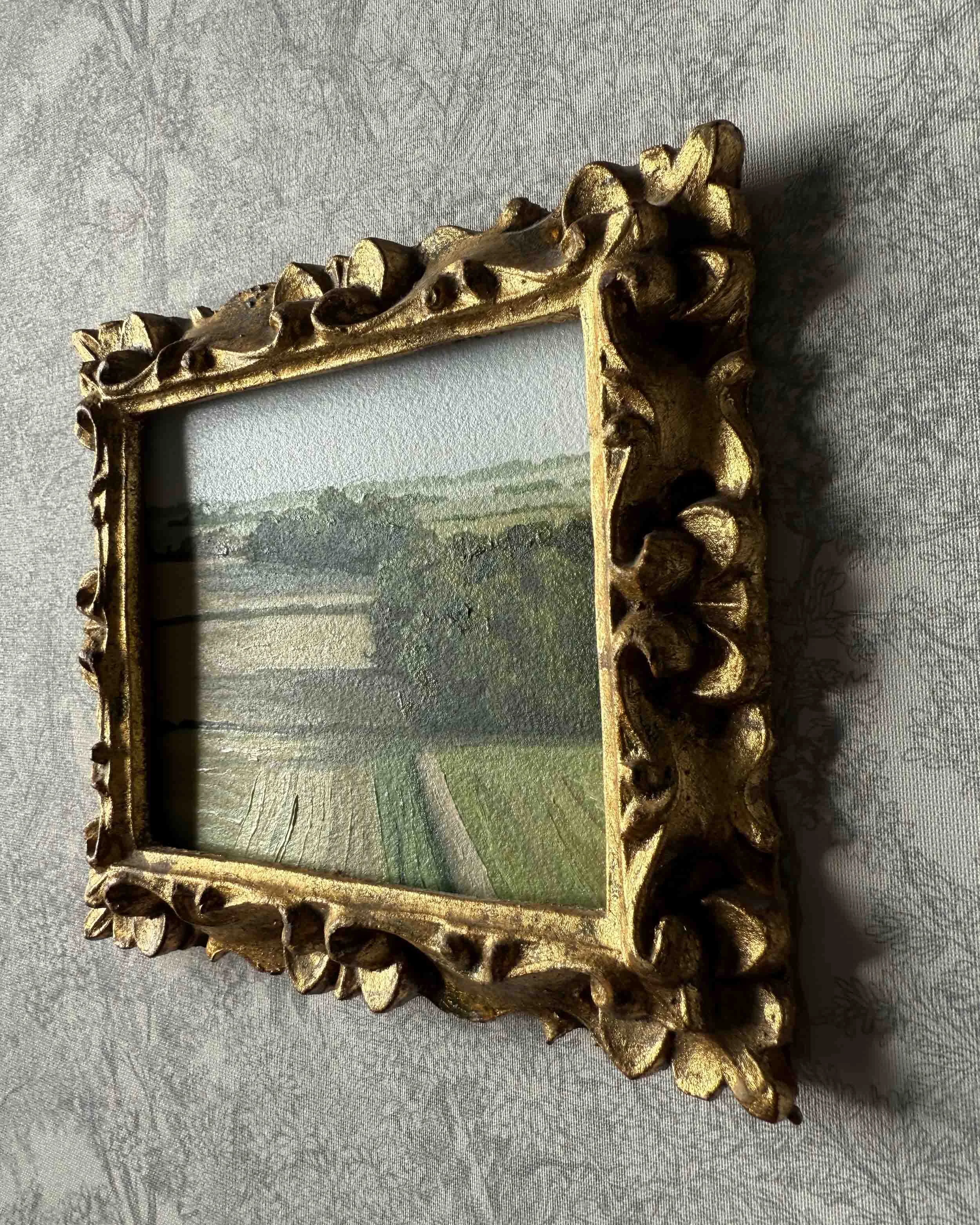 "Space Between Green ii" original oil landscape