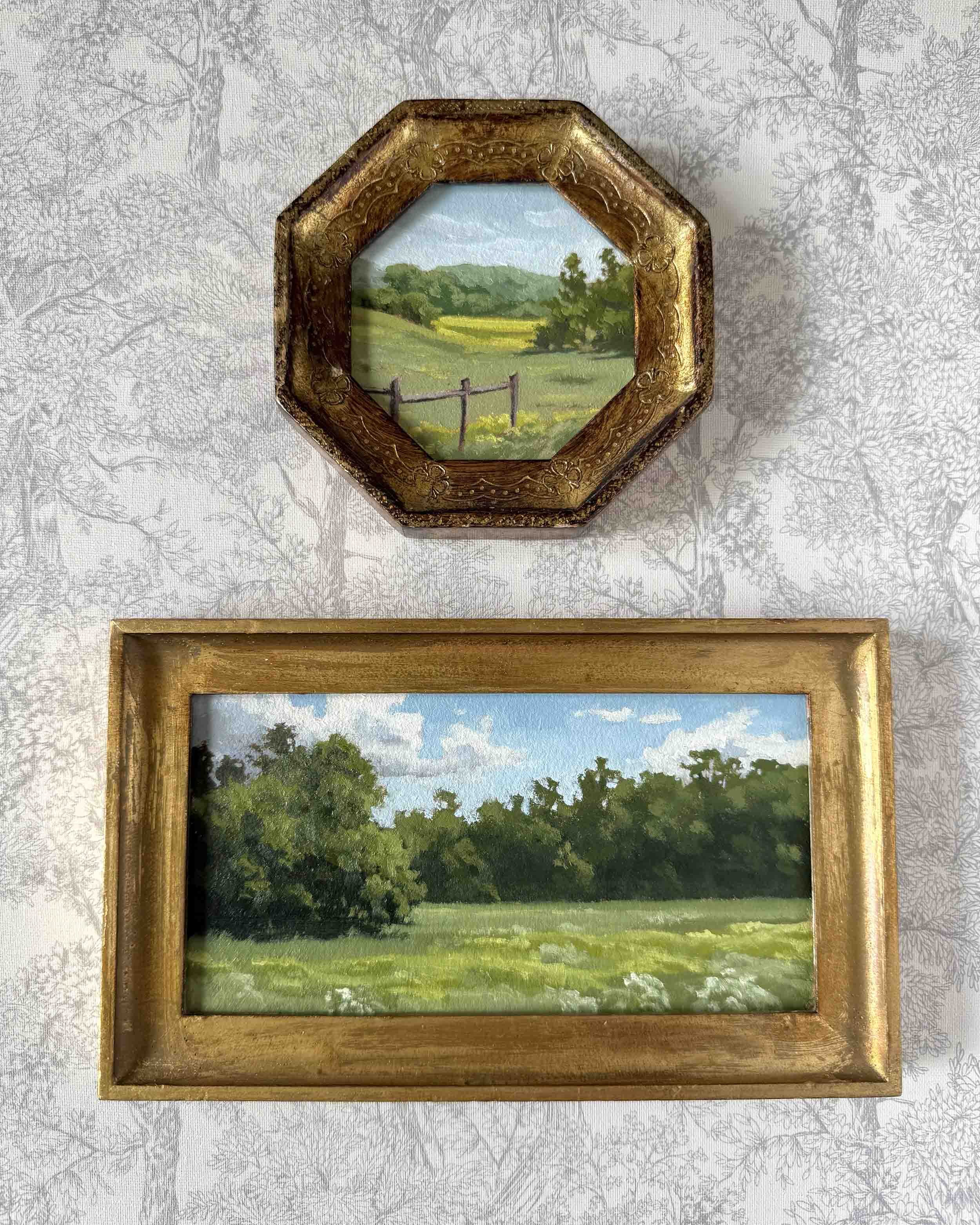 "Spring Green iv" original oil landscape painting