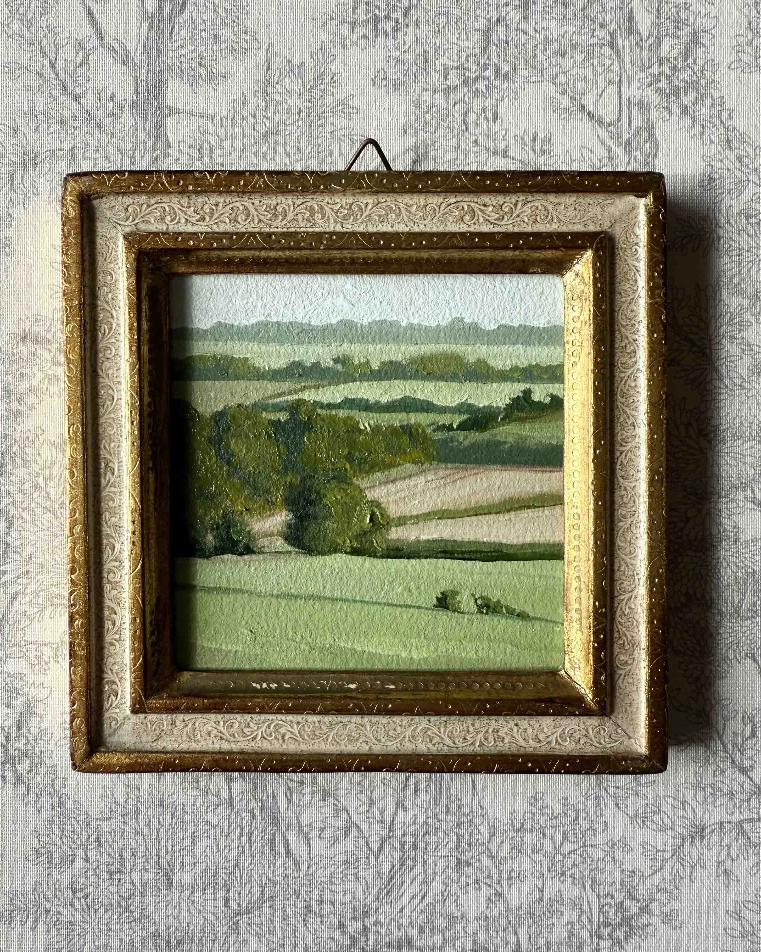 "Rolling Greens iv" original oil landscape painting
