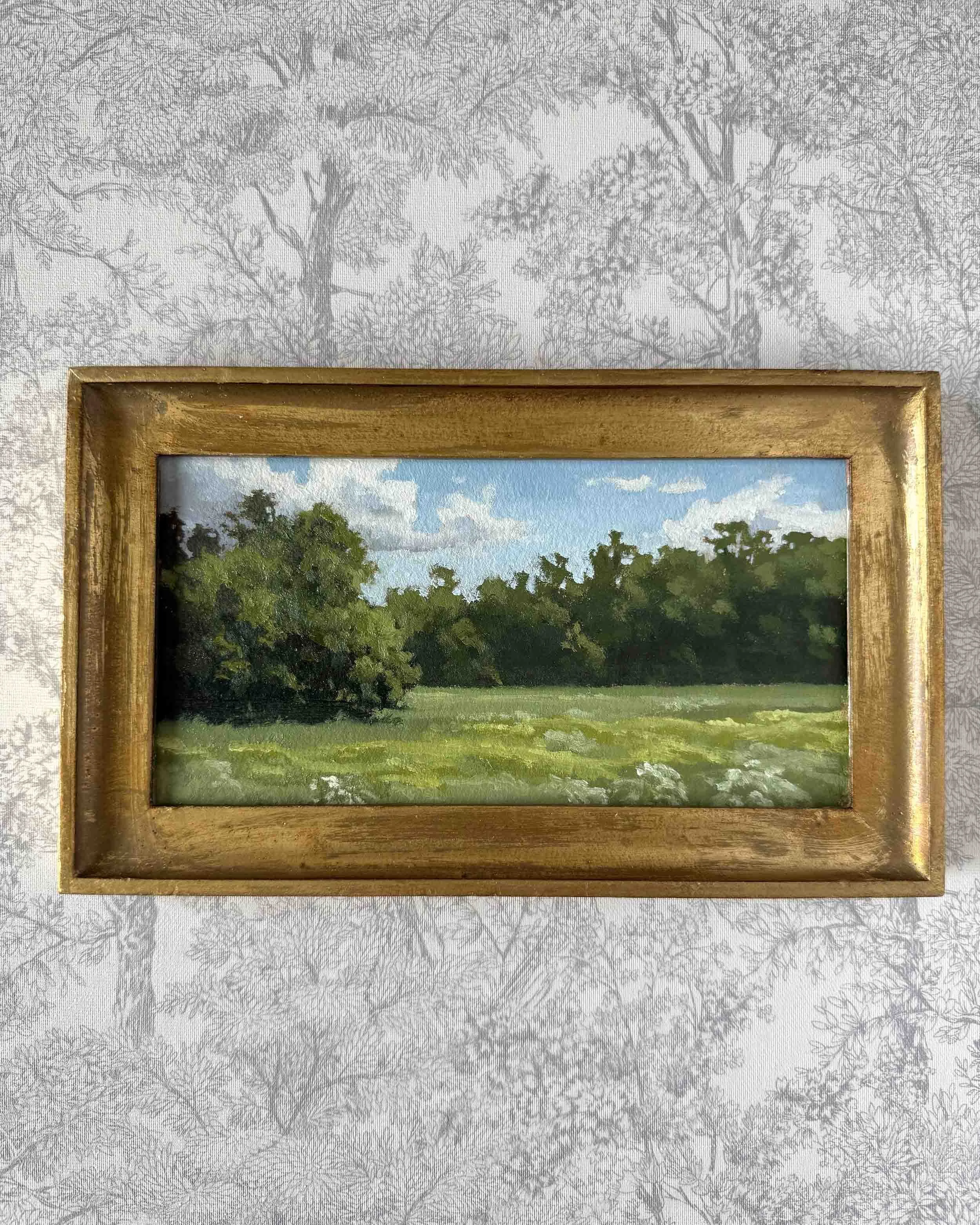 "Spring Green iv" original oil landscape painting