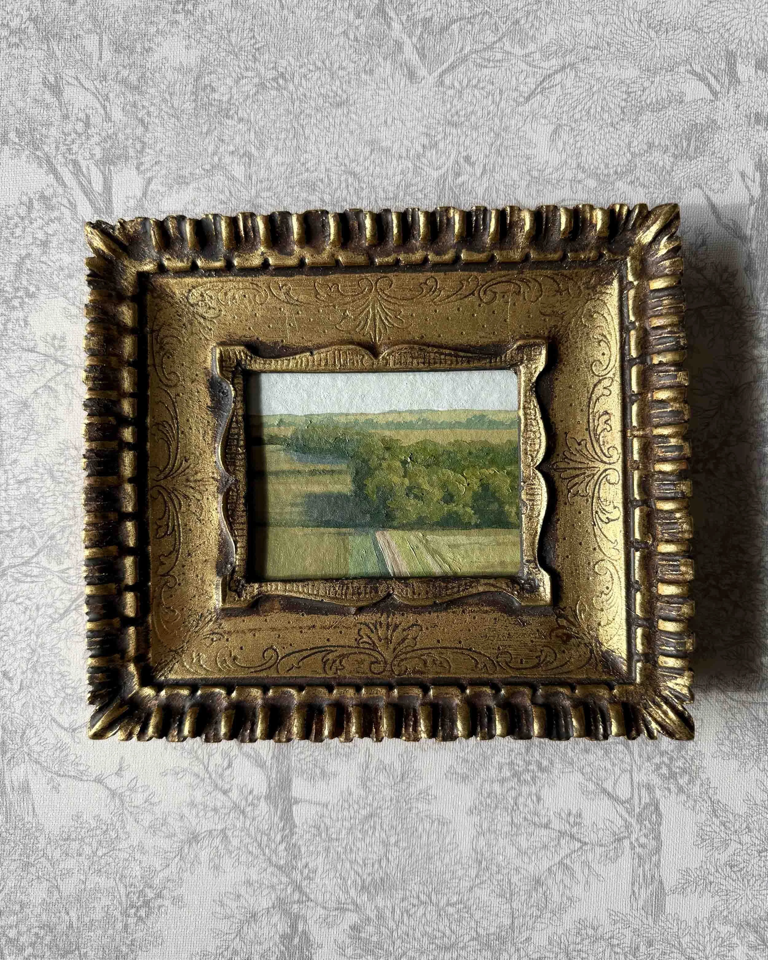 "Space Between Green" original oil landscape