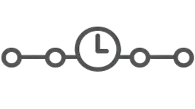 Abstract icon showing a sequenced routing path with integrated time awareness