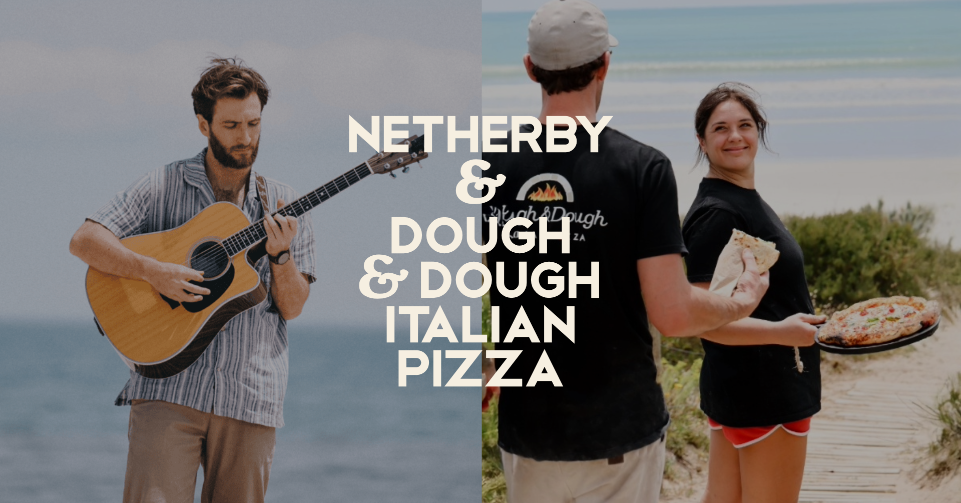 Live music and Italian pizza night at Loophole Brewing Co Brewery Taproom and Cape Jaffa Wines Cellar Door on the Limestone Coast, featuring Netherby and Dough & Dough Italian pizza, coastal views, summer event located nearby Robe in South Australia.