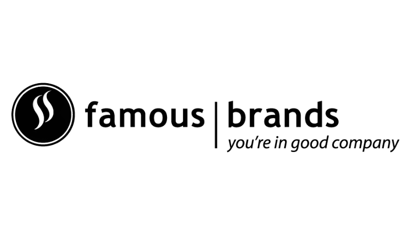 Famous brands logo with the text 'famous brands your in good company'.