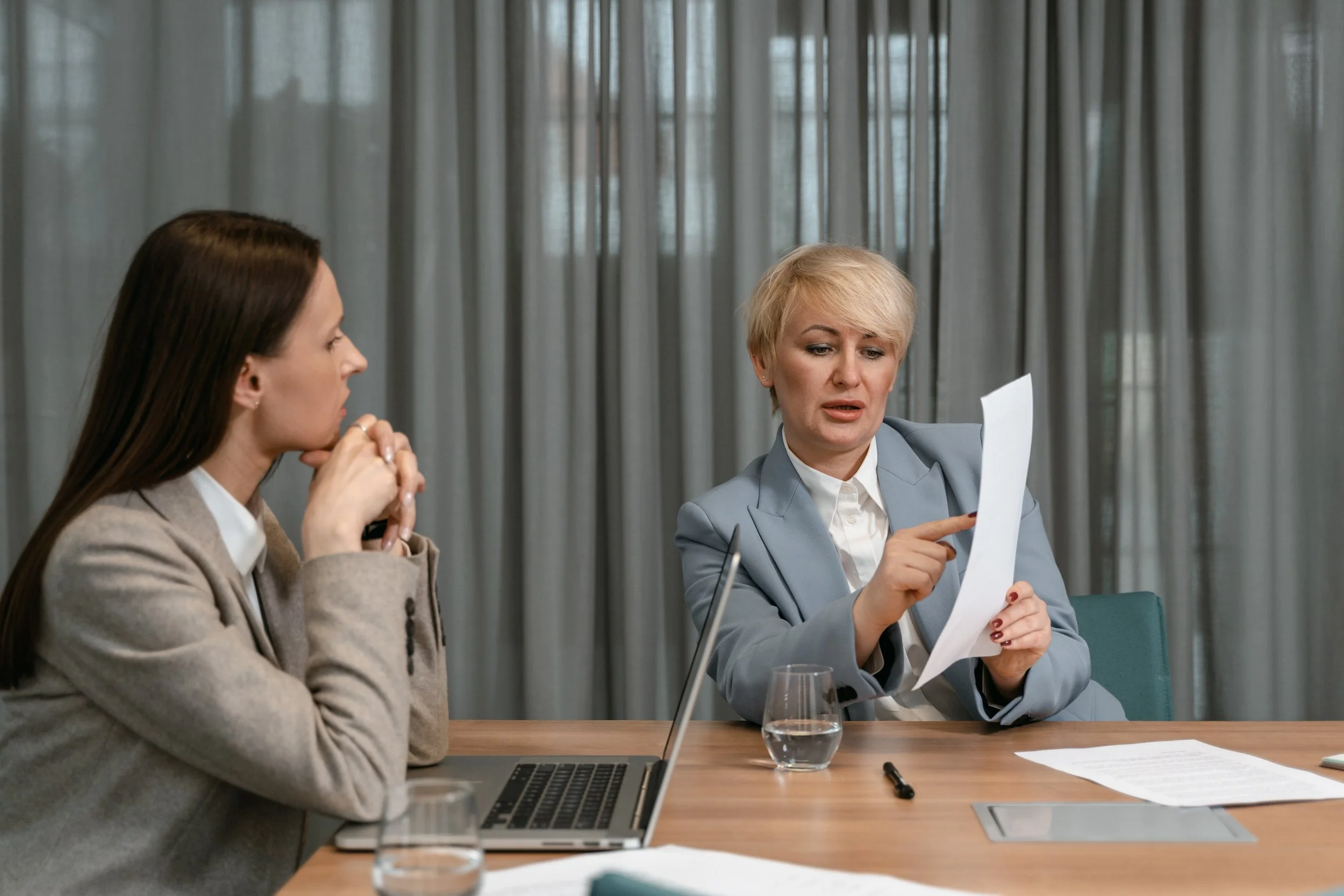 A meeting between two female physicians