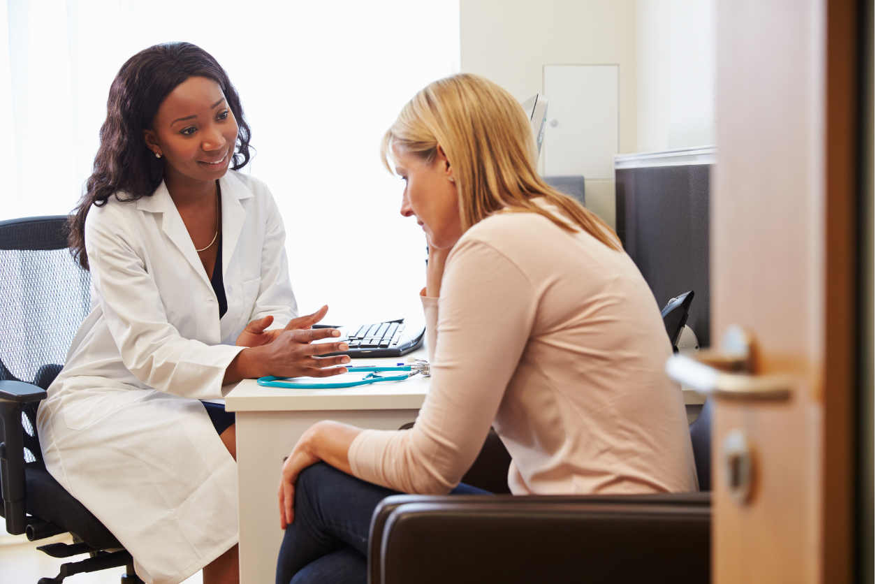 Female patient with her doctor