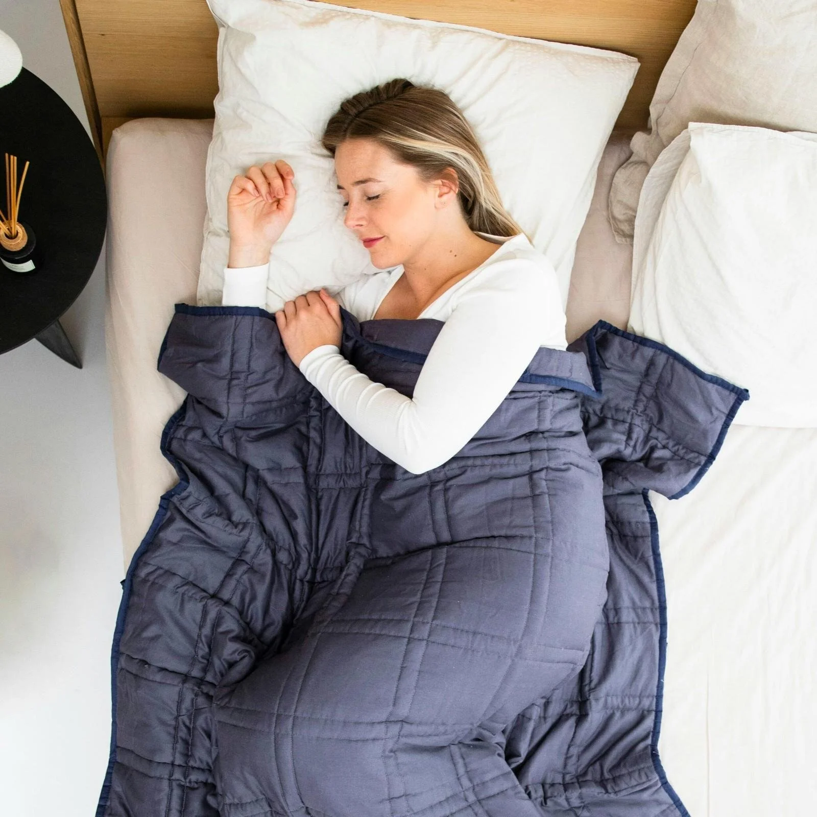 Perimenopausal  woman sleeping peacefully