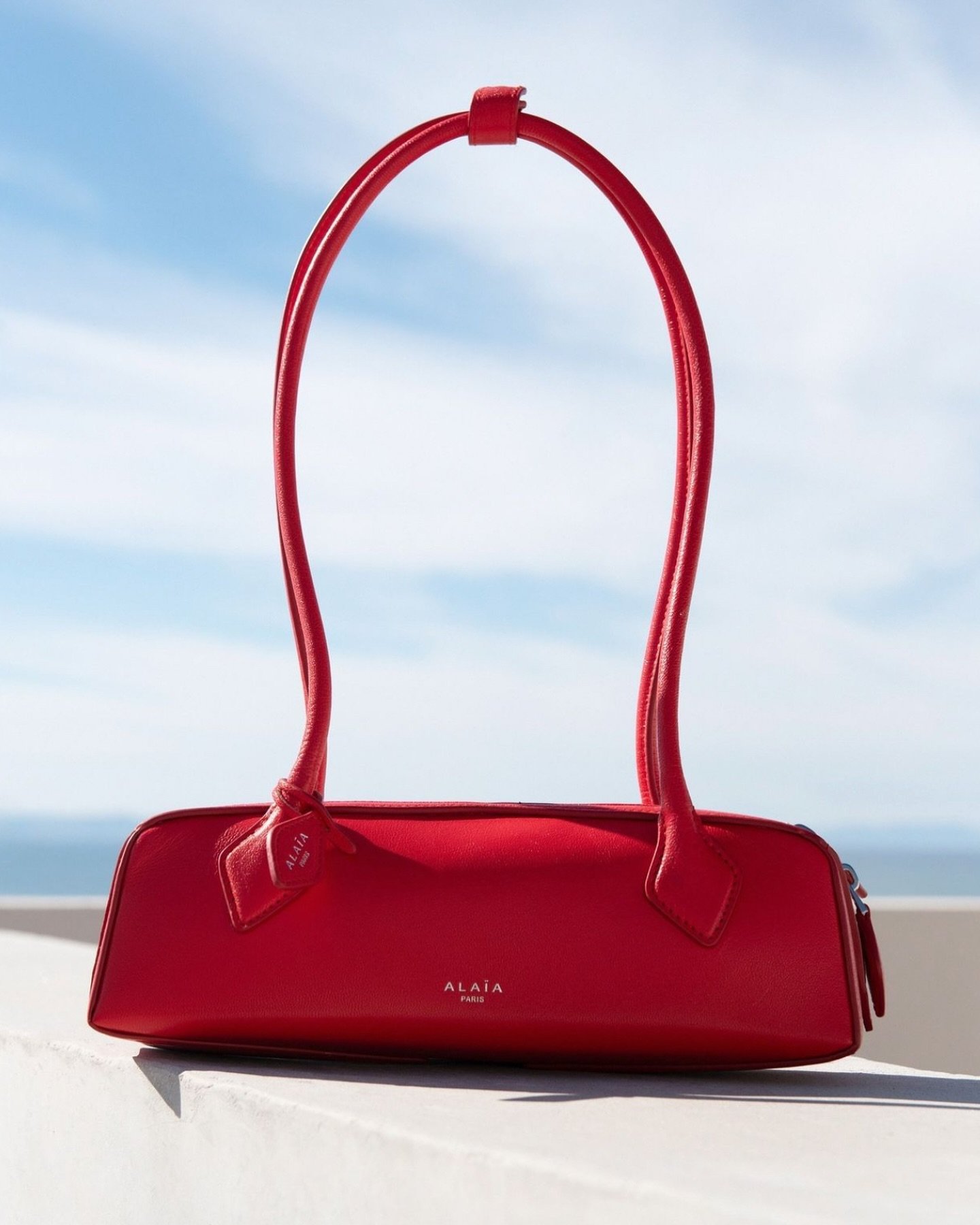 Bold, striking and fierce. Take hold of Ala&iuml;a&rsquo;s new work of art: Le Teckel Bag in rouge. Available at Splash Boutiques 

#alaia #ala&iuml;a #alaiabags #fashion #redbag #designerbags