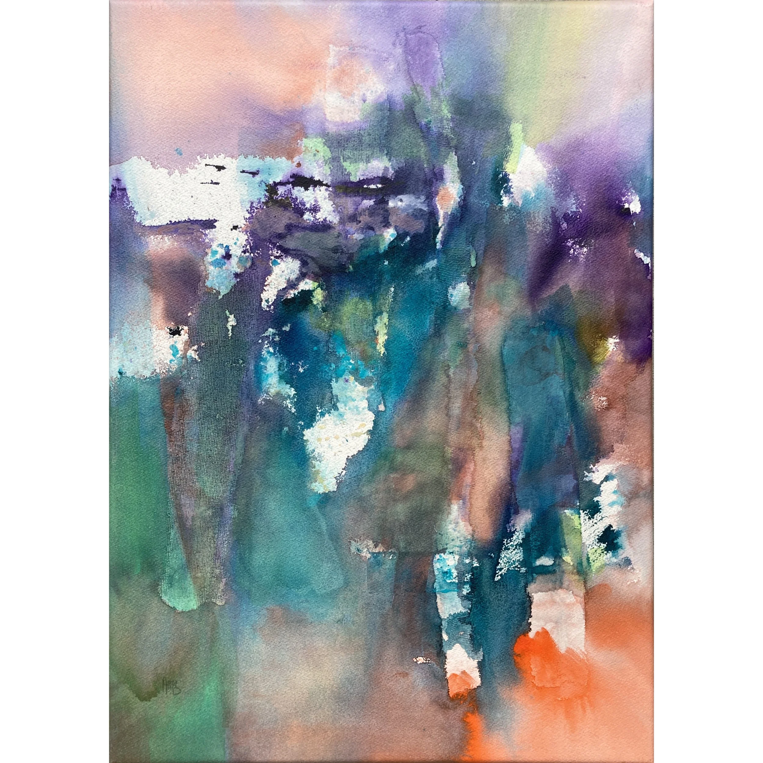 Papillon de nuit, 70x50cm, 2025 ( gesso et aquarelle sur papier monté sur châssis et vernis)