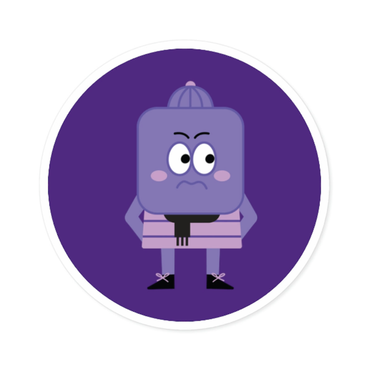 Berry Purple, vinyl sticker, round sticker, water-resistant, scratch-resistant, durable, protective laminate, indoor use, outdoor use, laptop sticker, water bottle sticker, car sticker, Magicooz