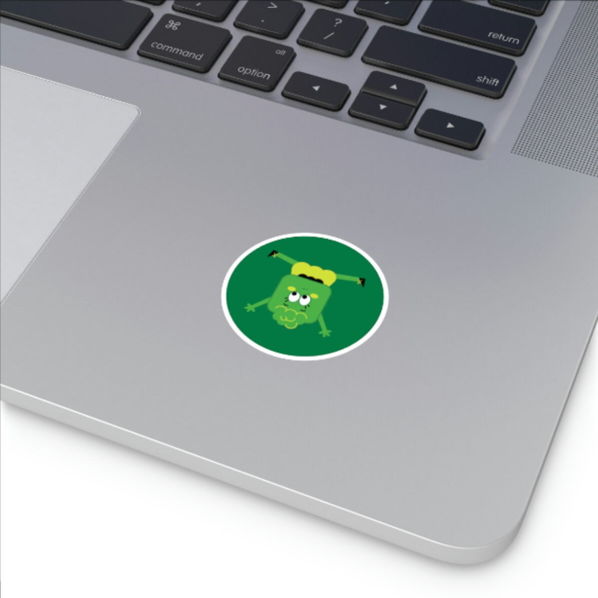 Ivy Green, vinyl sticker, round sticker, water-resistant, scratch-resistant, durable, protective laminate, indoor use, outdoor use, laptop sticker, water bottle sticker, car sticker, Magicooz