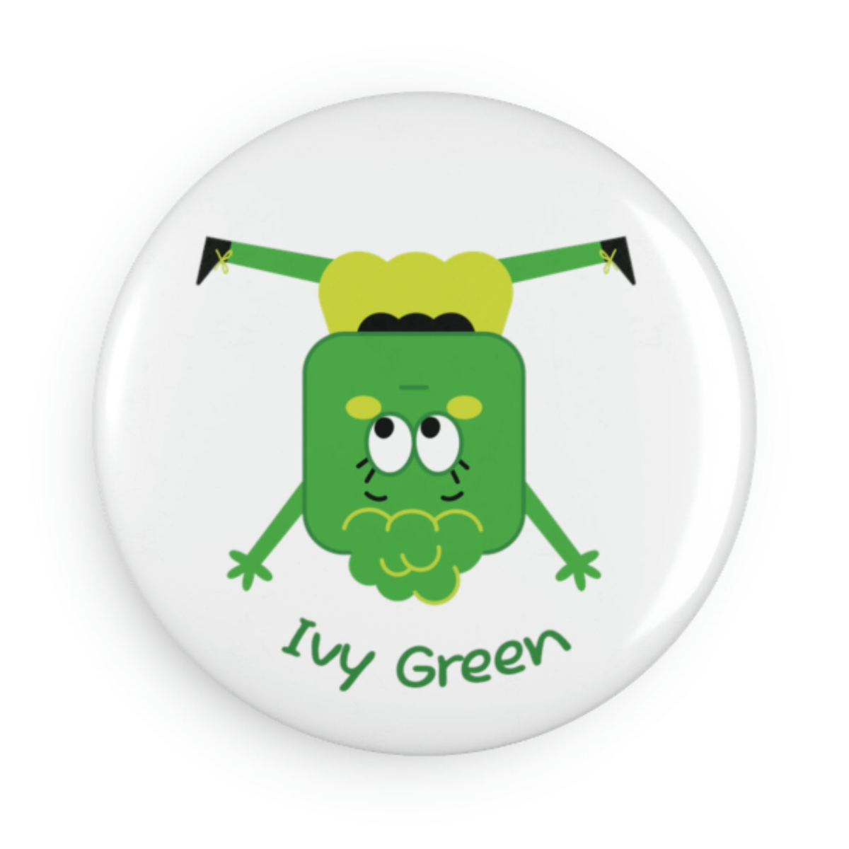 Ivy Green, round button magnet, water-resistant, scratch-proof, responsible, reliable, indoor use, outdoor use, practical