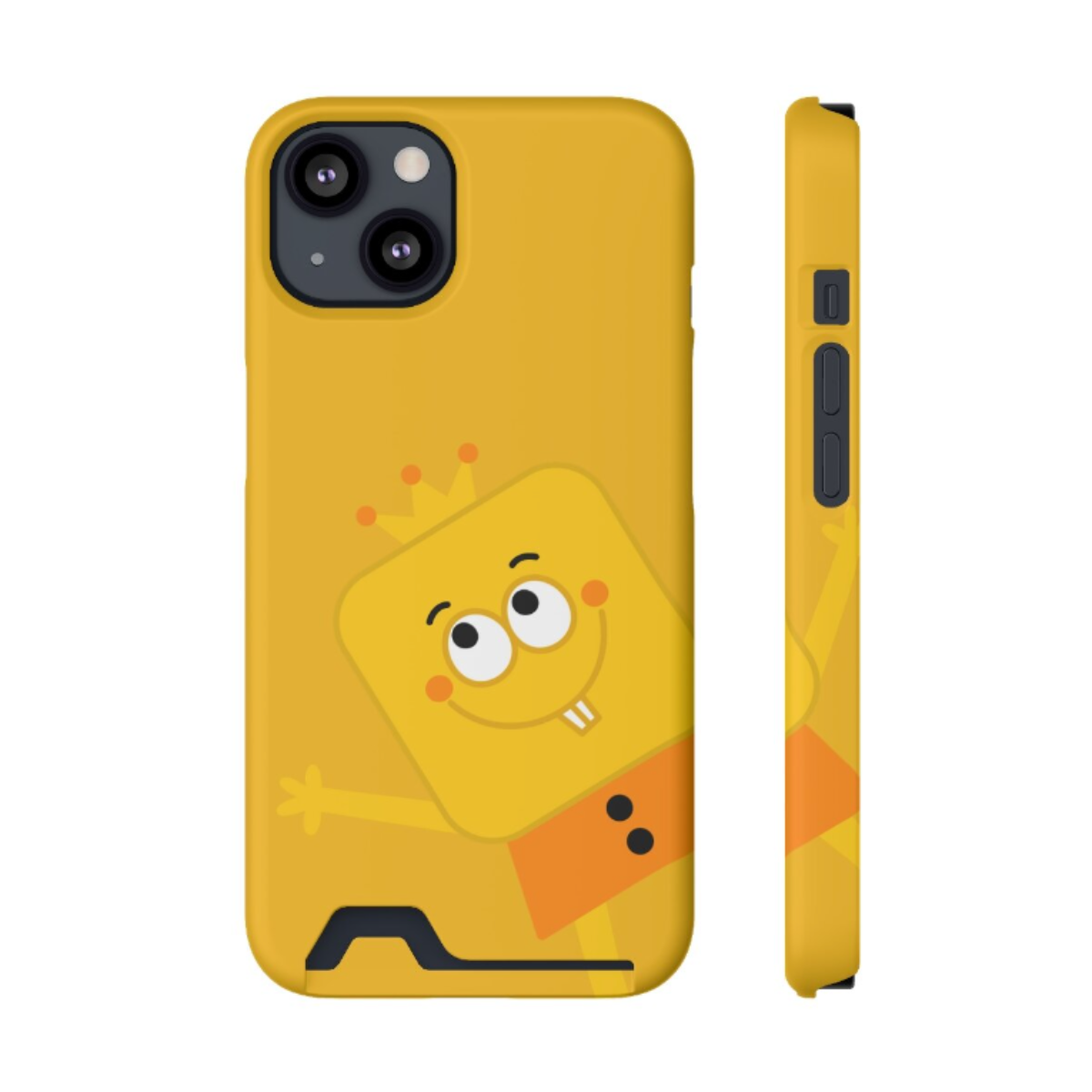 Jello Yellow, phone case, cardholder, Magicooz, vibrant, organized, impact-resistant, iPhone 13, Samsung Galaxy S21, S22.