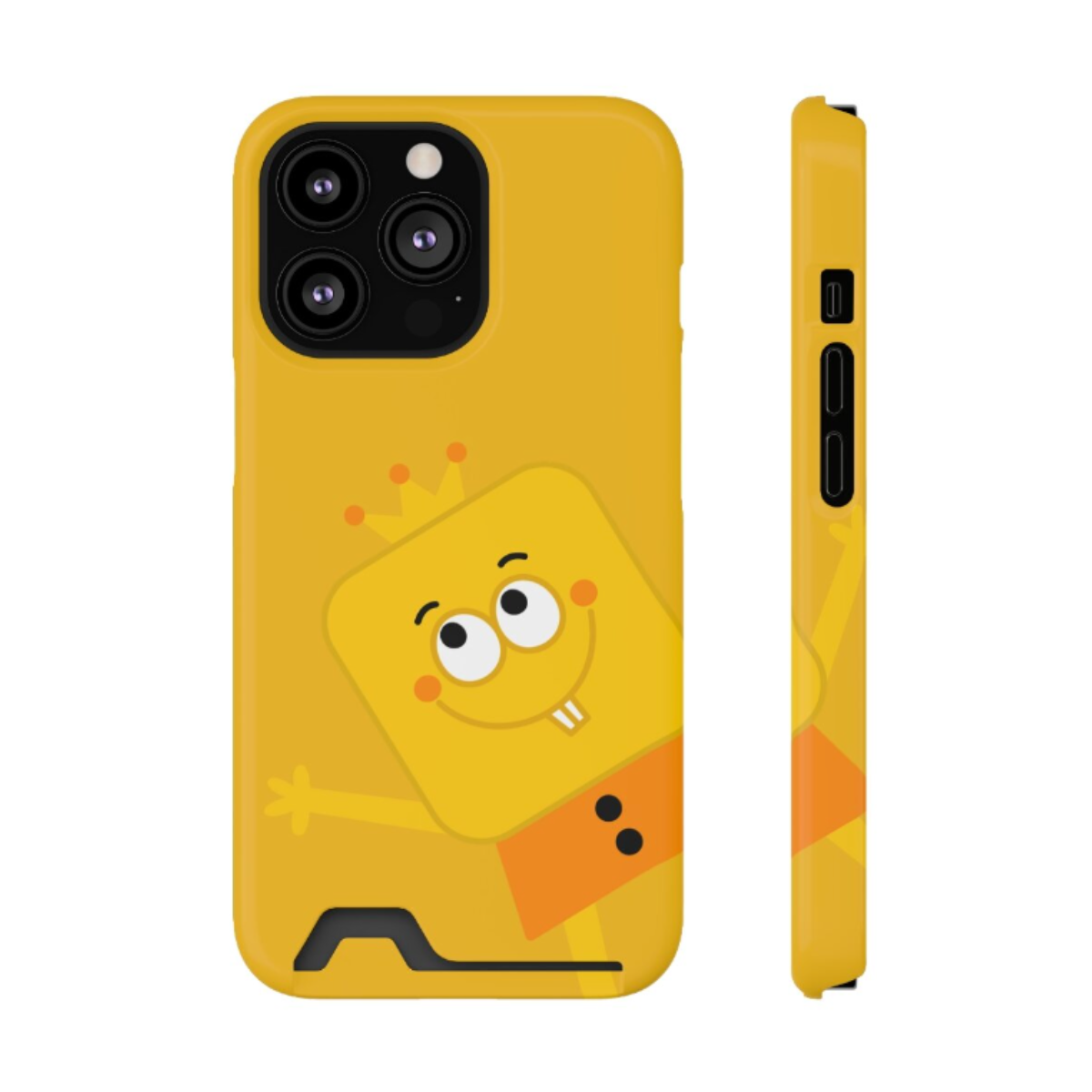 Jello Yellow, phone case, cardholder, Magicooz, vibrant, organized, impact-resistant, iPhone 13, Samsung Galaxy S21, S22.
