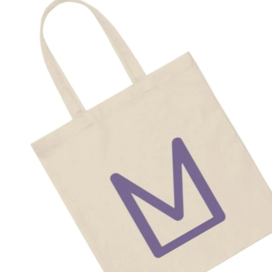 Stylish, Berry Purple color, Magicooz "M" design, High-quality canvas material, Sturdy handles, Fashionable and functional, designer’s tote bag, Magicooz