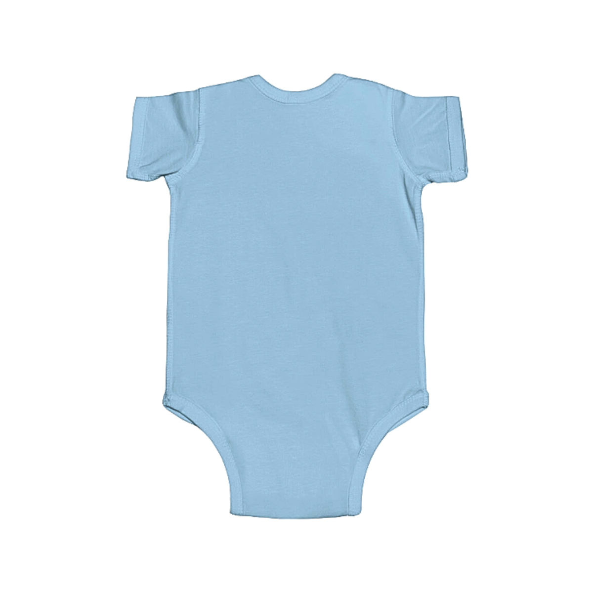 Indie Blue, infant bodysuit, cotton/polyester blend, soft, durable, plastic snaps, easy changing, wardrobe