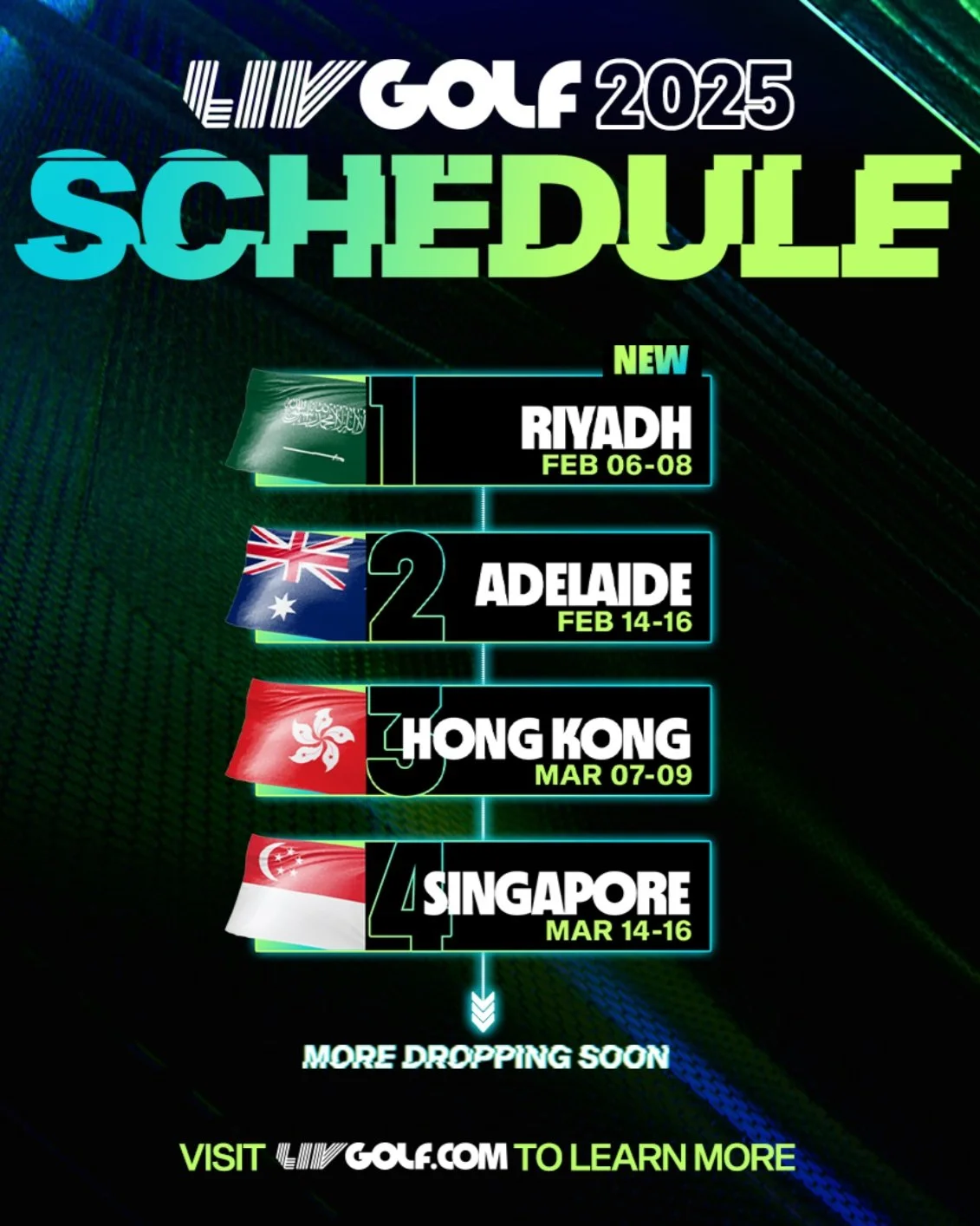 LIV Hong Kong & Singapore Dates Are Confirmed for 2025