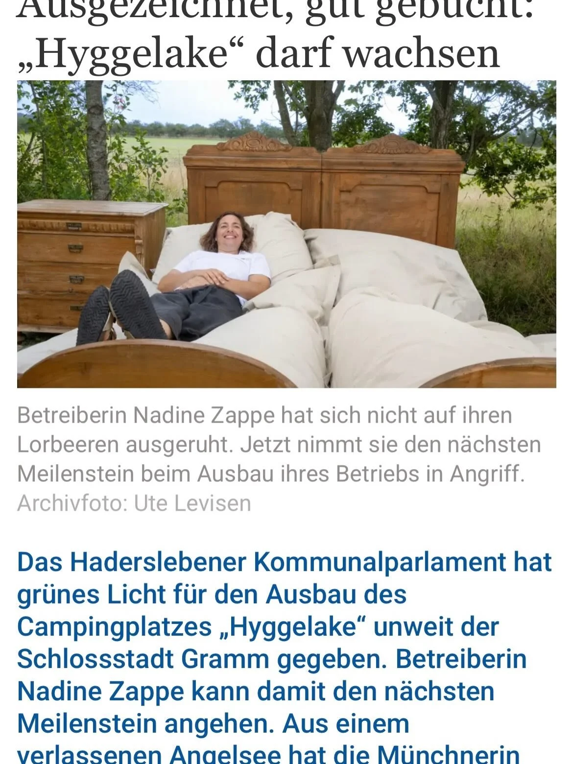 Big News! 

Jetzt d&uuml;rfen wir endlich die guten Neuigkeiten mit euch teilen! 

Wir freuen uns riesig &uuml;ber das positive Feedback und die Entscheidung zum Ausbau von Hygge Lake. 

F&uuml;r uns ist das ein ganz besonderer Meilenstein &ndash; un