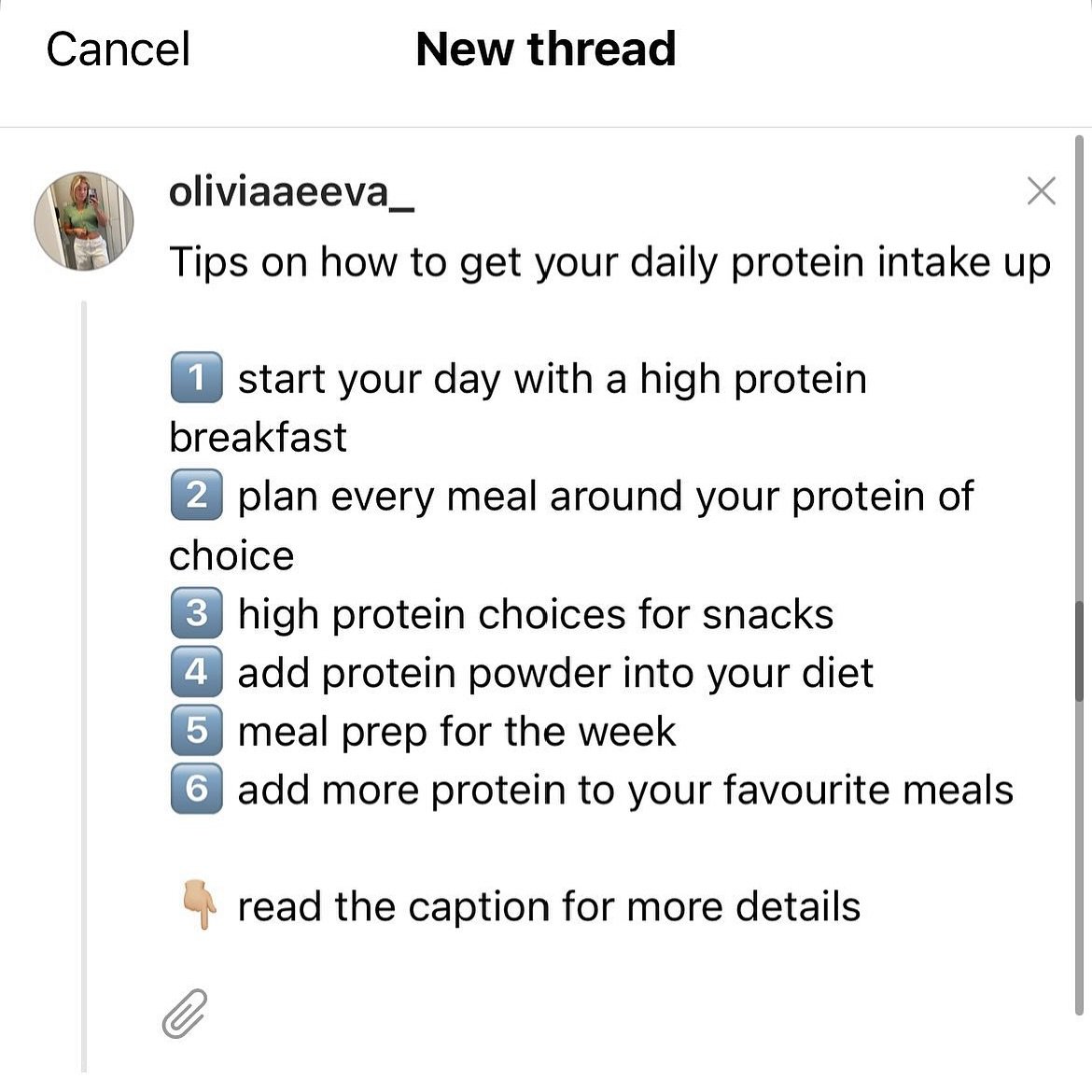 Struggling to get in enough protein throughout the day? 🍖 

Here are some simple tips:

✨ Start with a high protein breakfast to get a good chunk in right away. This will set you up for success early in the day.
✨ For every meal: chose the protein f