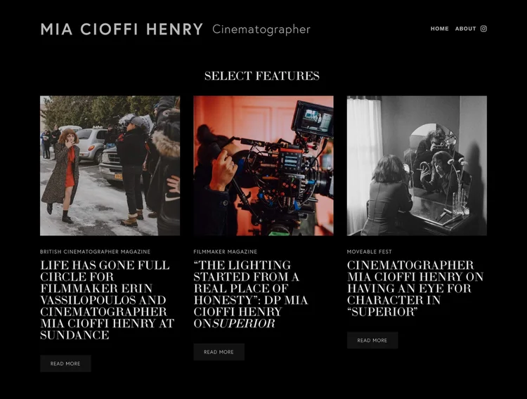 Cinematographer Website Examples to Inspire You Tempixel Design Cinematographer Website Examples to Inspire You Tempixel Design