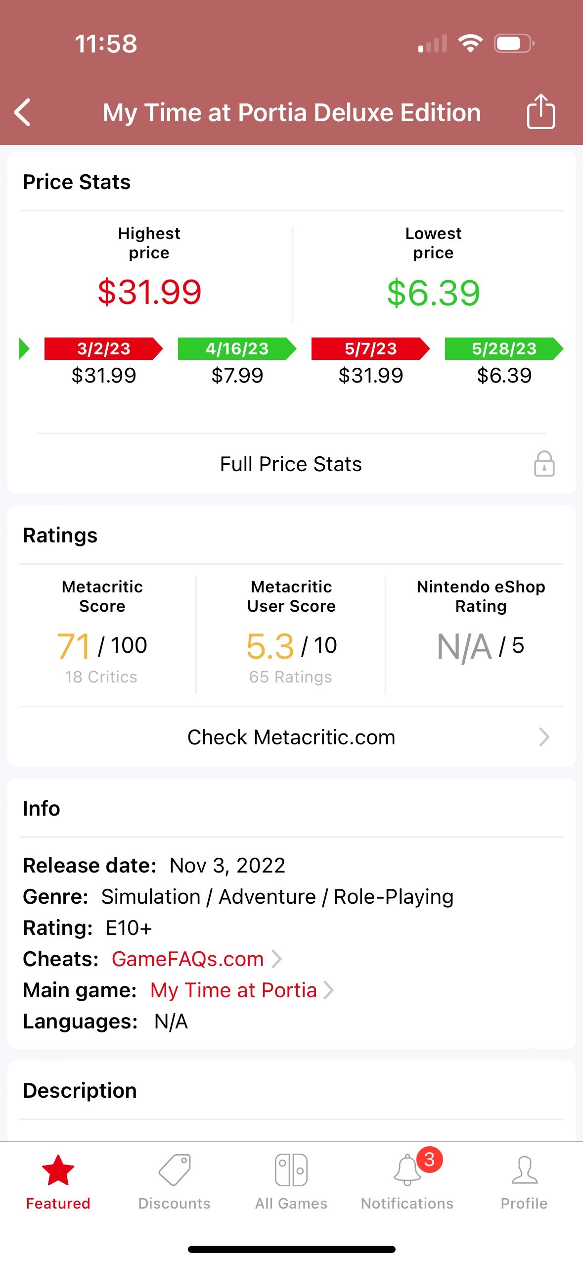 Deku Deals - Nintendo Switch price tracking and wishlist notifications