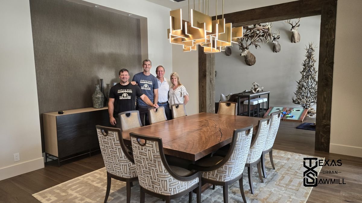 Such a beautiful home, filled with wonderful people. We are truly honored to work with such special clients, and the entire Texas Urban Sawmill team is deeply grateful for their trust and the opportunity to create a generational work of functional ar