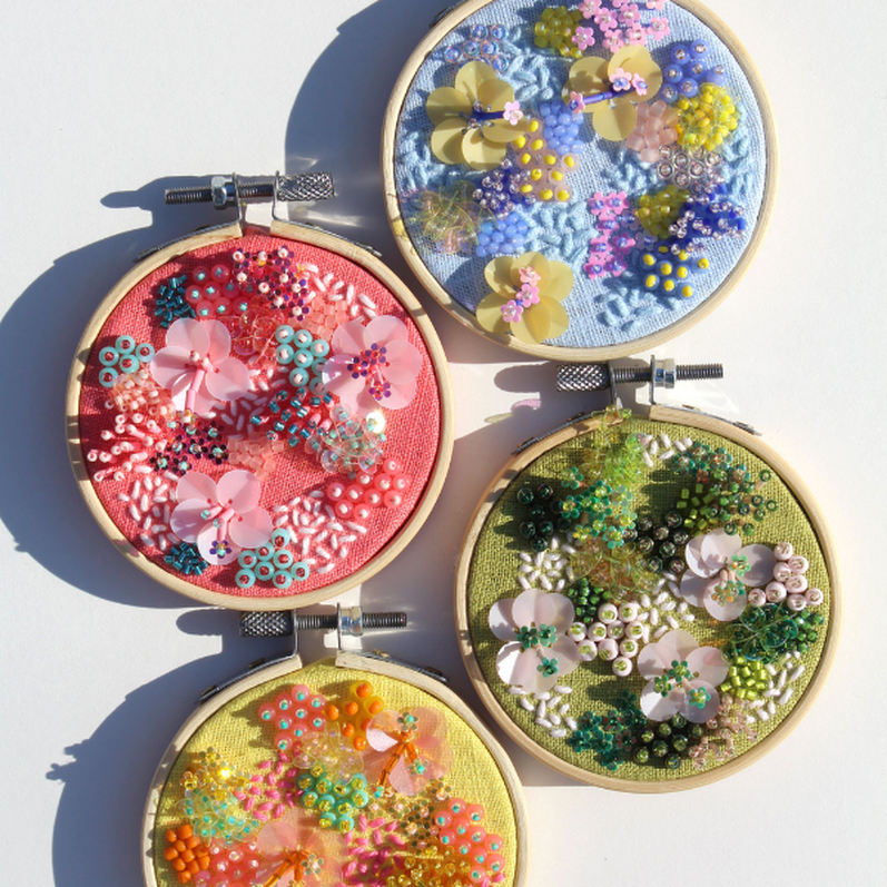 HALF TERM WORKSHOP:  Mini beaded hoop workshop