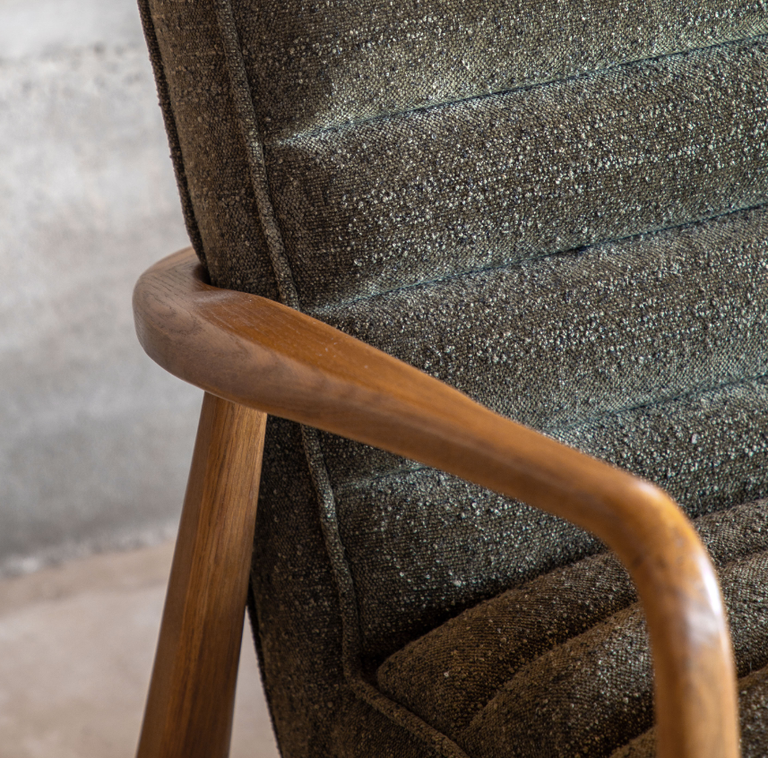 Datsun 2 seater sofa green boucle 3.png