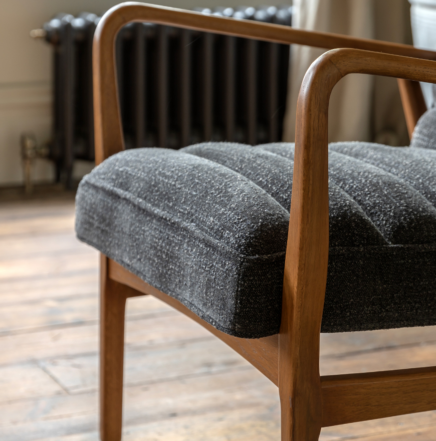 Datsun armchair charcoal boucle 3.png