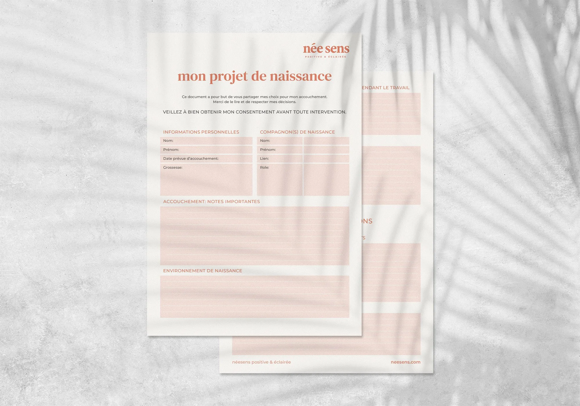 Projet de naissance (guide et modèle gratuit), pour un accouchement