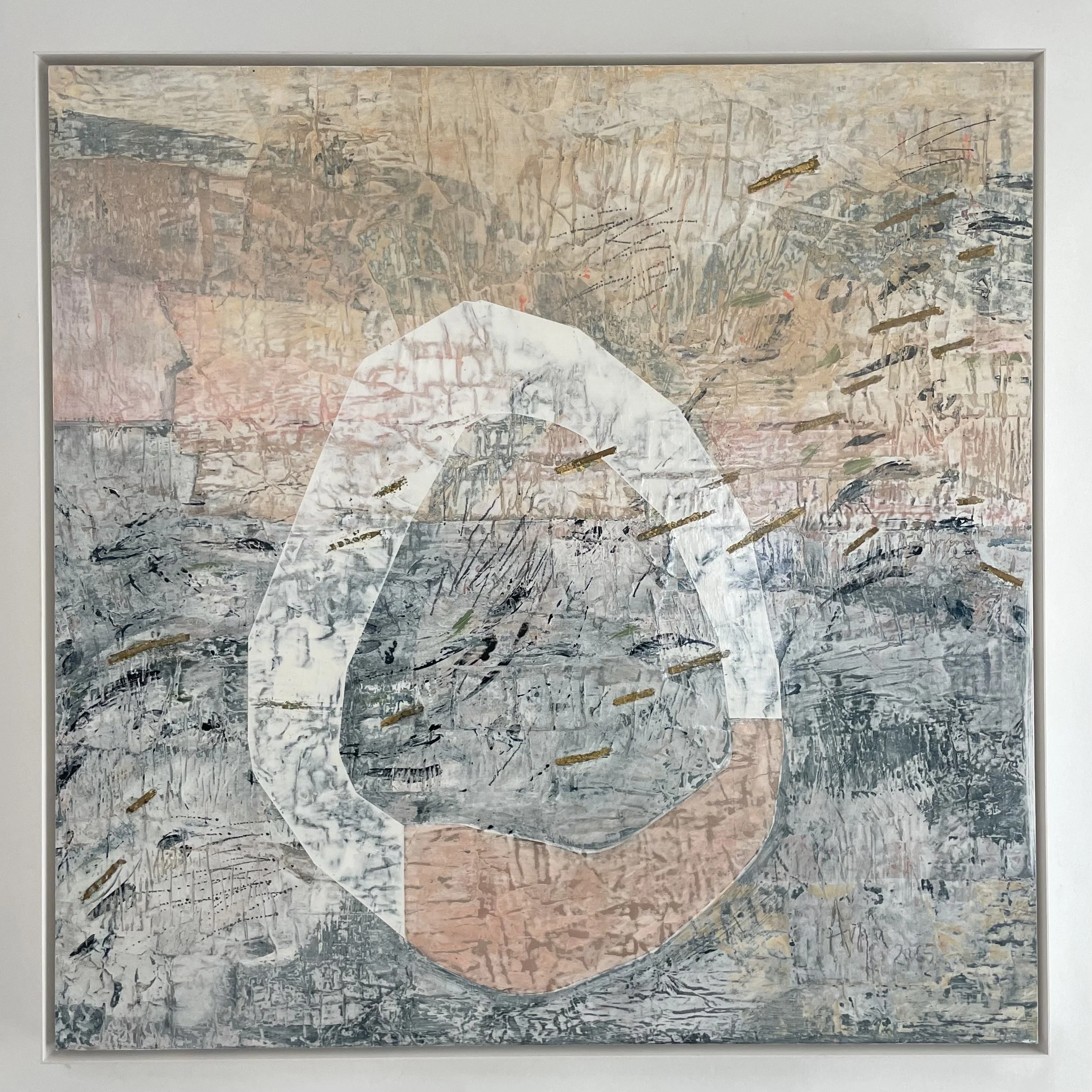 "Caldera" 102x102 cm. Mixed media on wooden panel. 2025. Price: 3000€