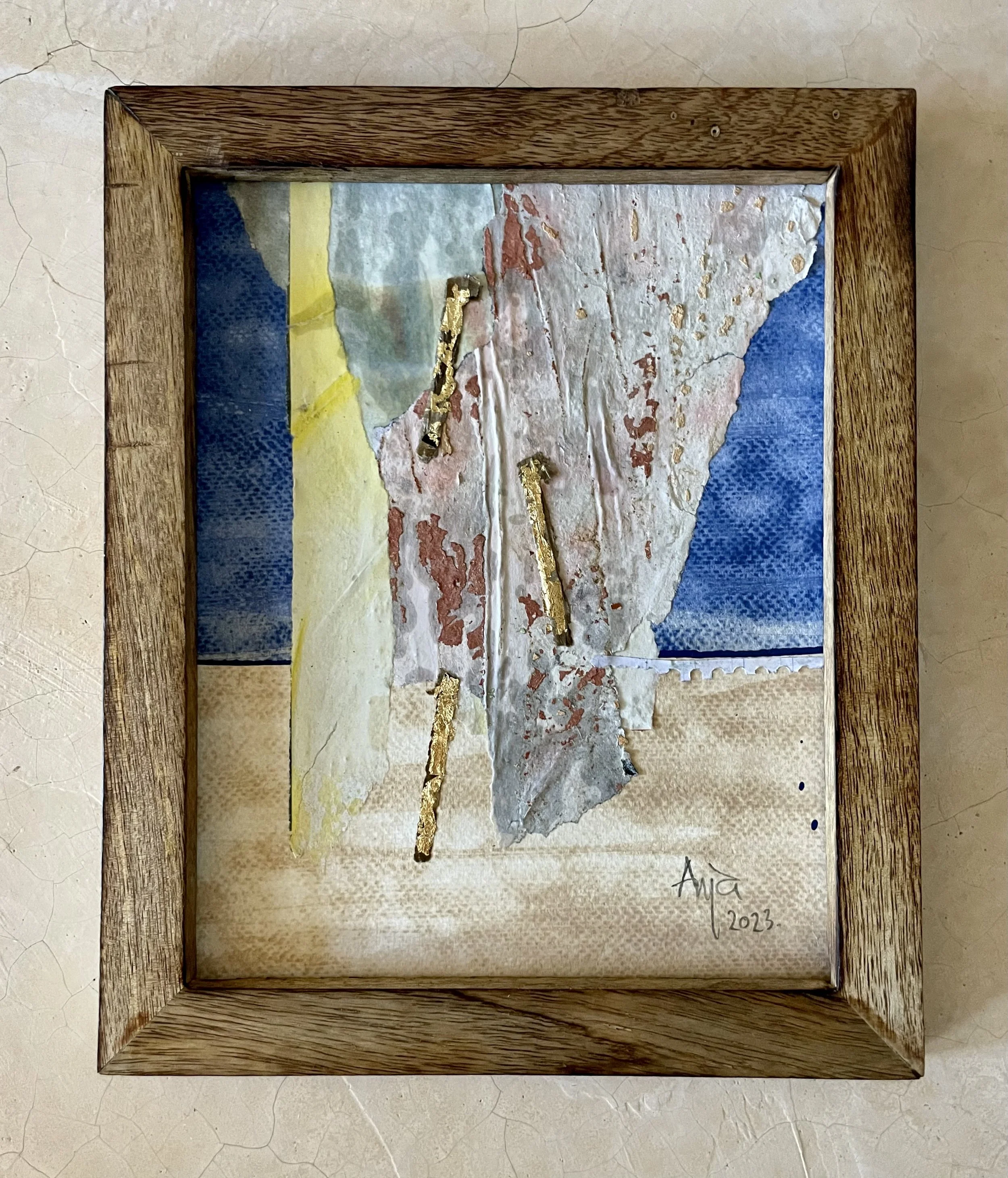 NOT ALL SIDES ARE EQUAL, mixed media on paper, 23x29 cm. 2023. 250€