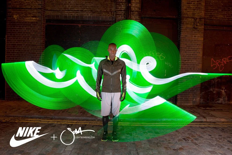 Light Painting Campaign for Nike