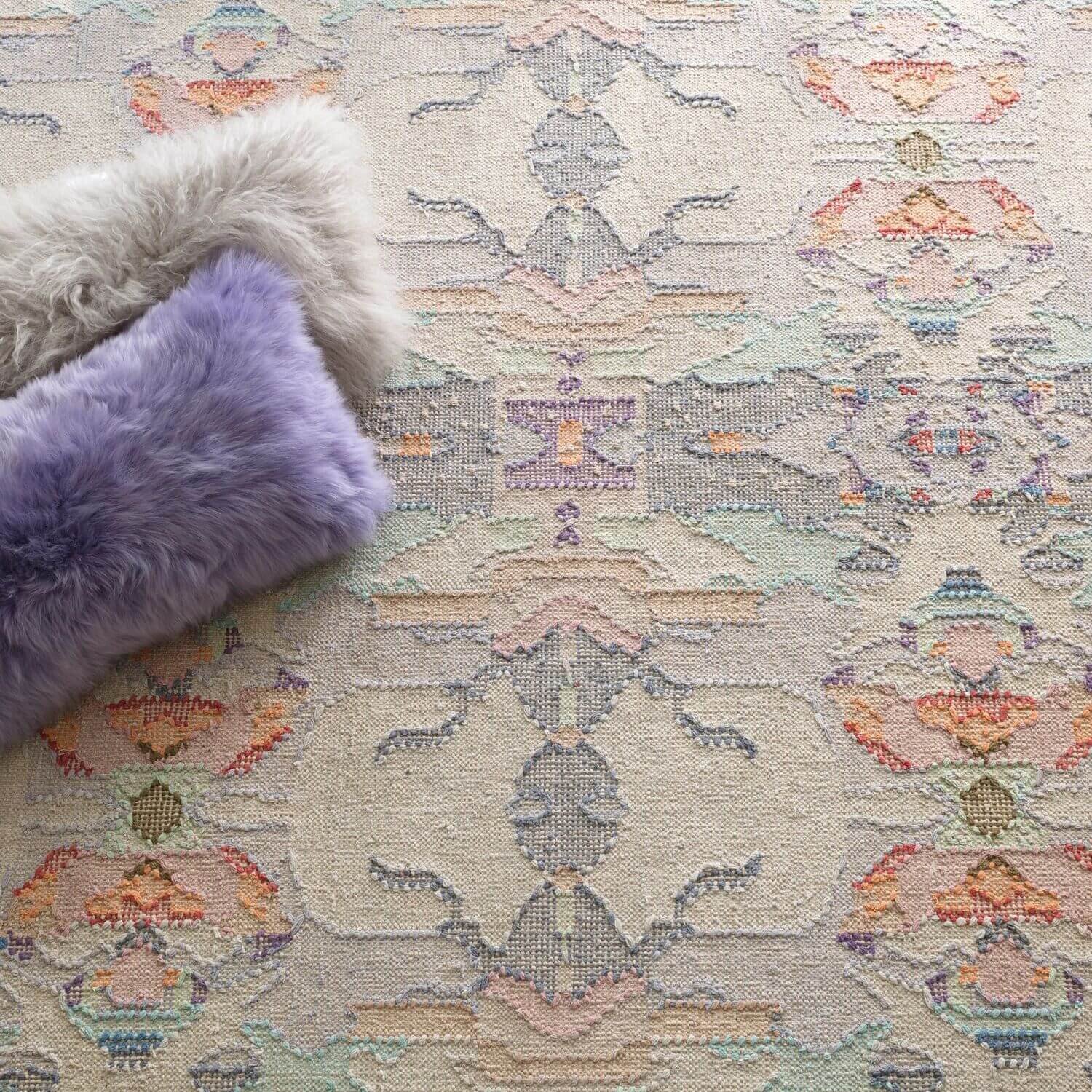 Whimsy Hand Loom Knotted Cotton Rug