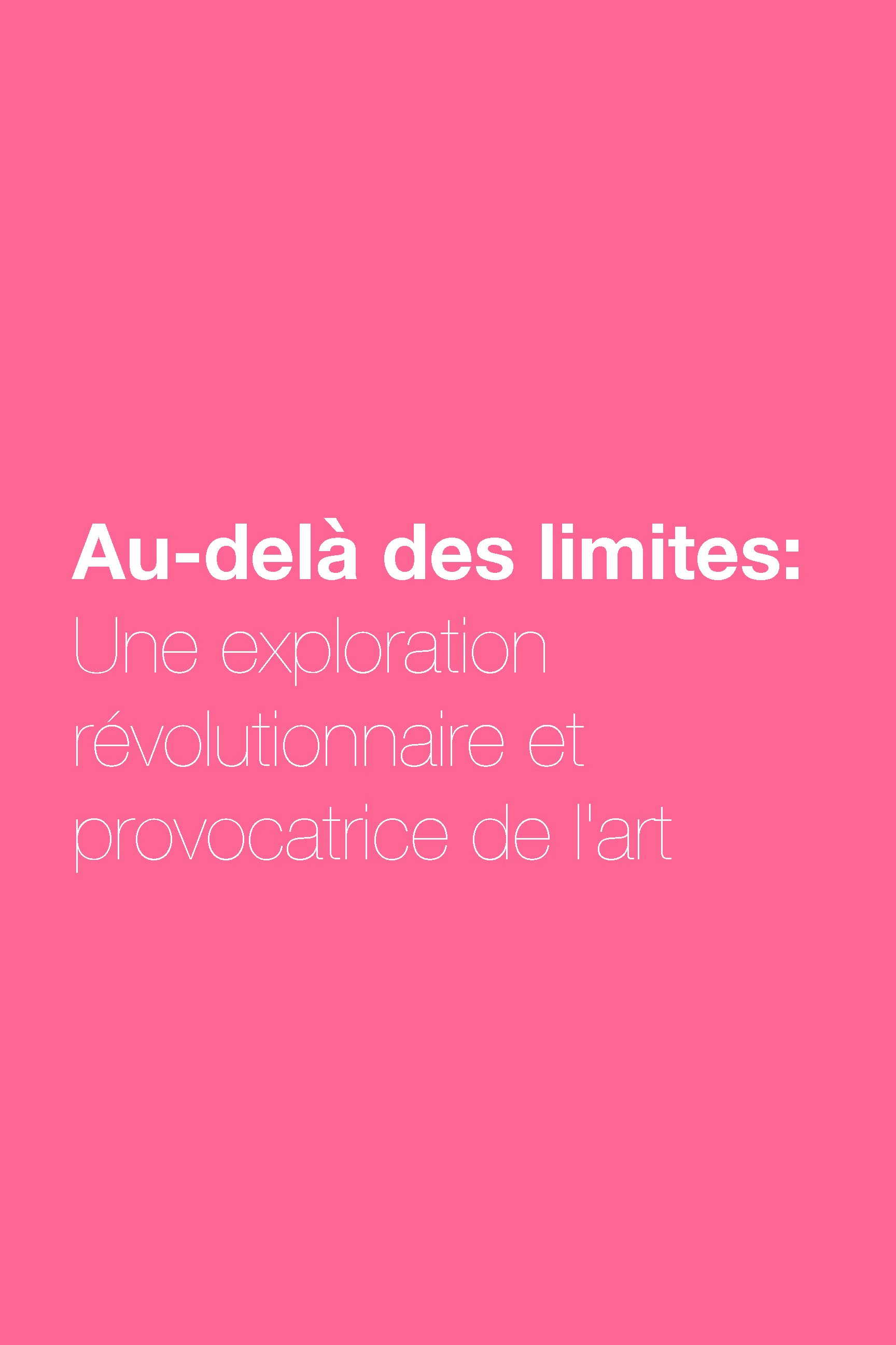 Dans cette exposition inédite, nous présentons une collection de chefs-d'œuvre immersifs qui défient les conventions et remettent en question la perspective du spectateur. Grâce à la puissance transformatrice des œuvres évocatrices et innovantes, nou