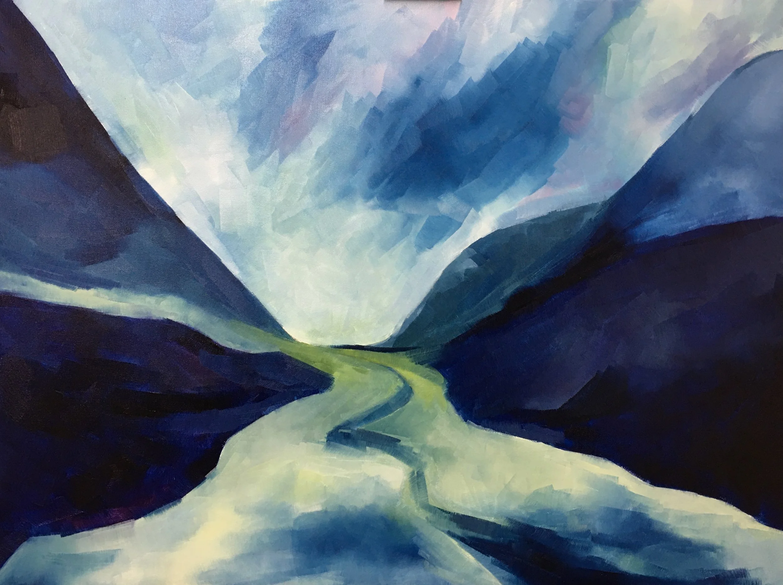 Vor unserer Zeit (Fantasie) / Öl auf Leinwand, 80 x 60 x 2 cm