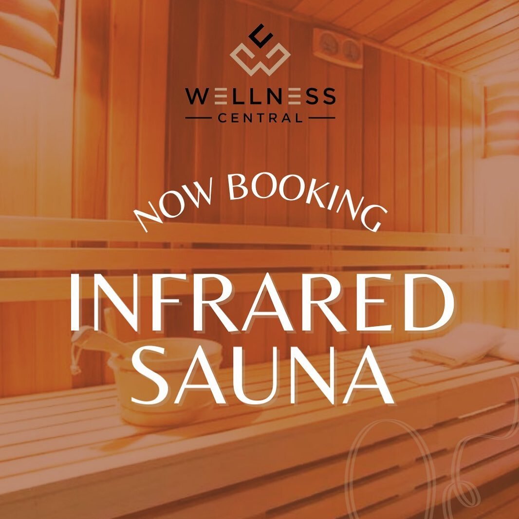 NOW BOOKING SAUNA!

The infrared sauna is ready for you at Wellness Central! 

Wellness Central is located above @poweredbyironhealth and around the corner from Fused Fitness.

Unlike the traditional sauna, infrared saunas heat your body directly wit