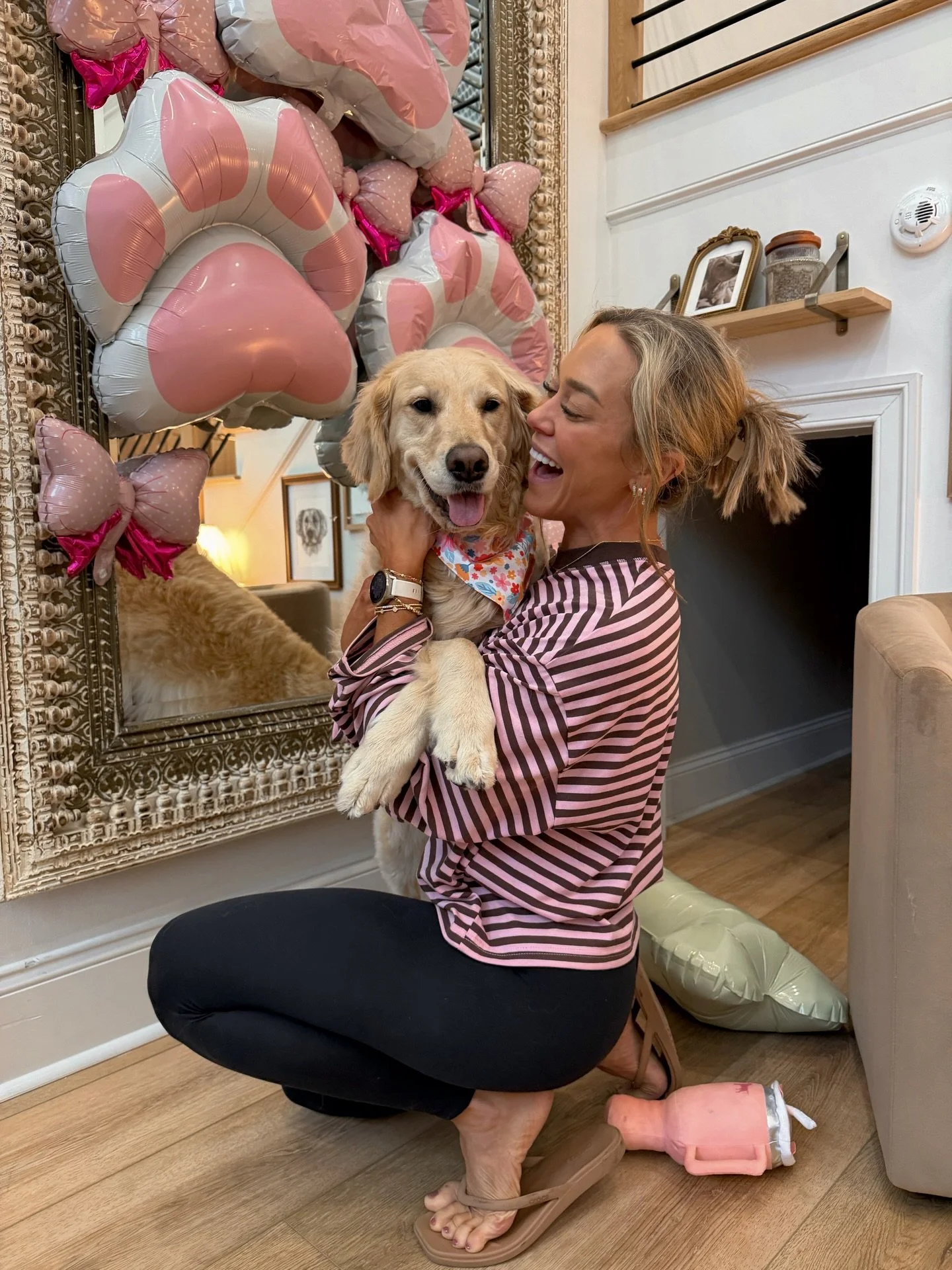 Happy 4th Birthday to the brightest lil light I know &mdash; our Kollyns 🎀🌼🤭✨🐾🤎 to know her is to adore her!!! 

She truly is the happiest dog I&rsquo;ve ever met in my life w/ a never ending amount of energy that will have you laughing &amp; sm