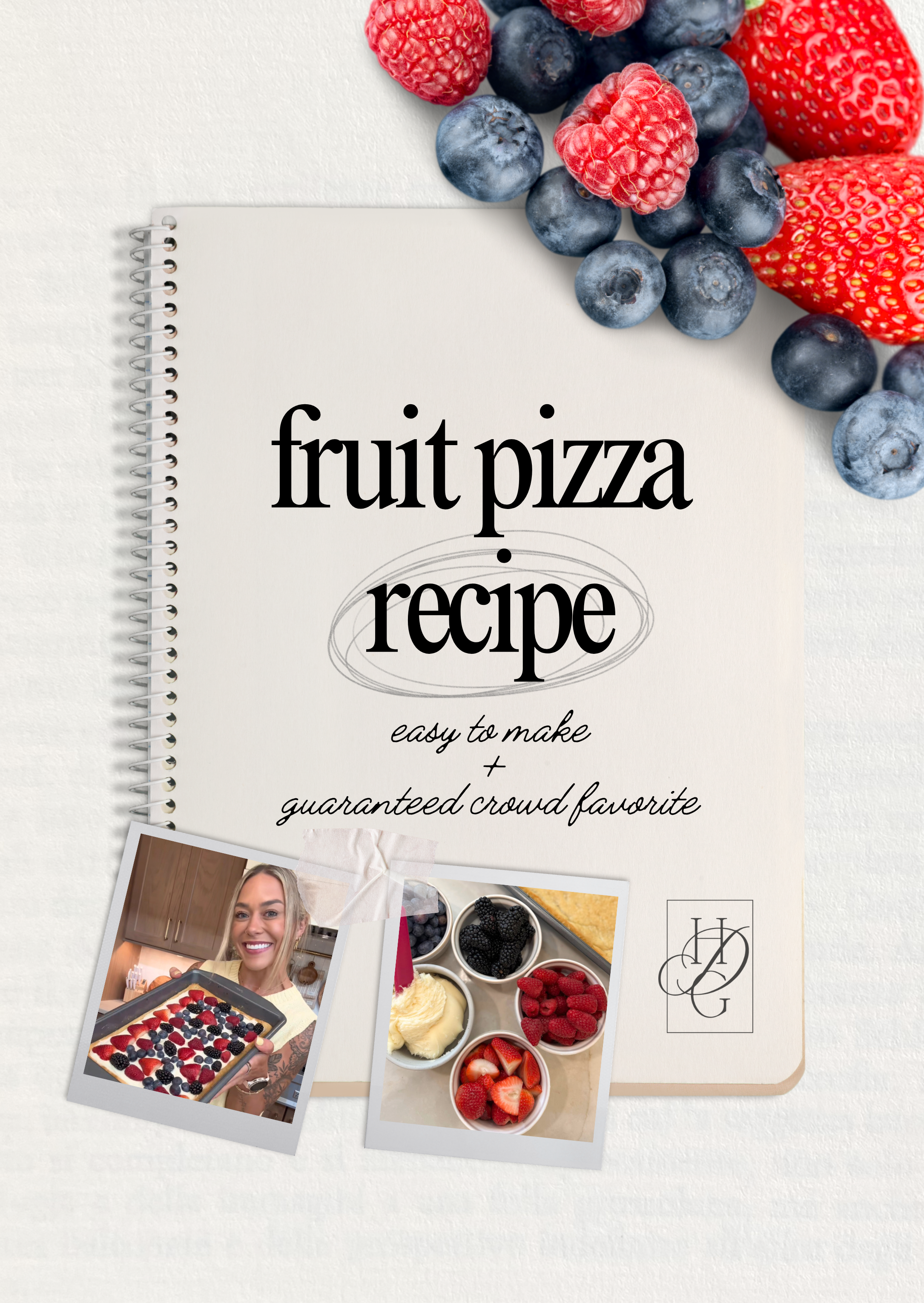 EASY Fruit Pizza Recipe 🍓🫐