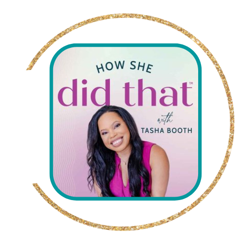 How she did that podcast cover with a green outline and the digital solutions team's gold circle icon surrounding it