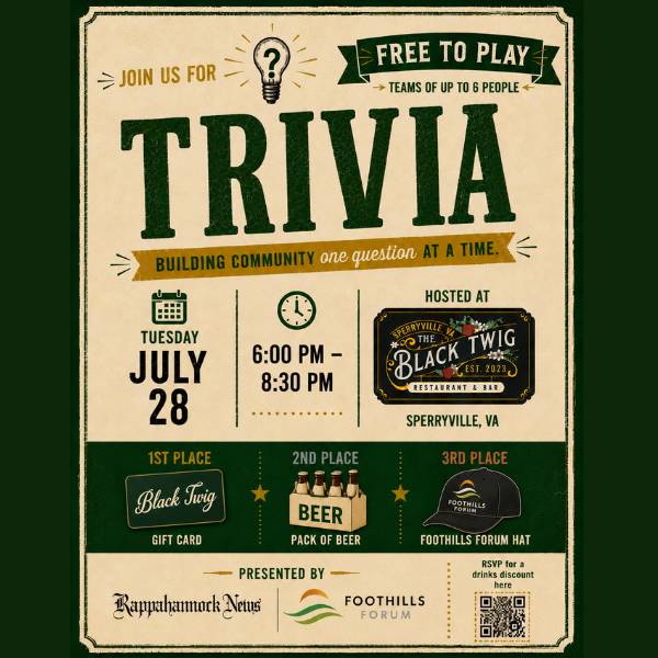 TRIVIA NIGHT  | TUESDAY July 28th