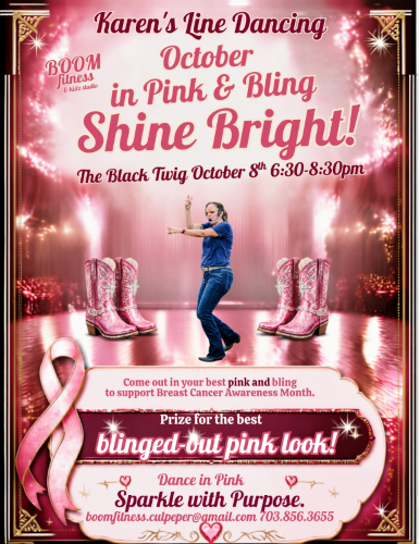 KAREN’S LINE DANCING | October Community Class “Pink &amp; Bling”