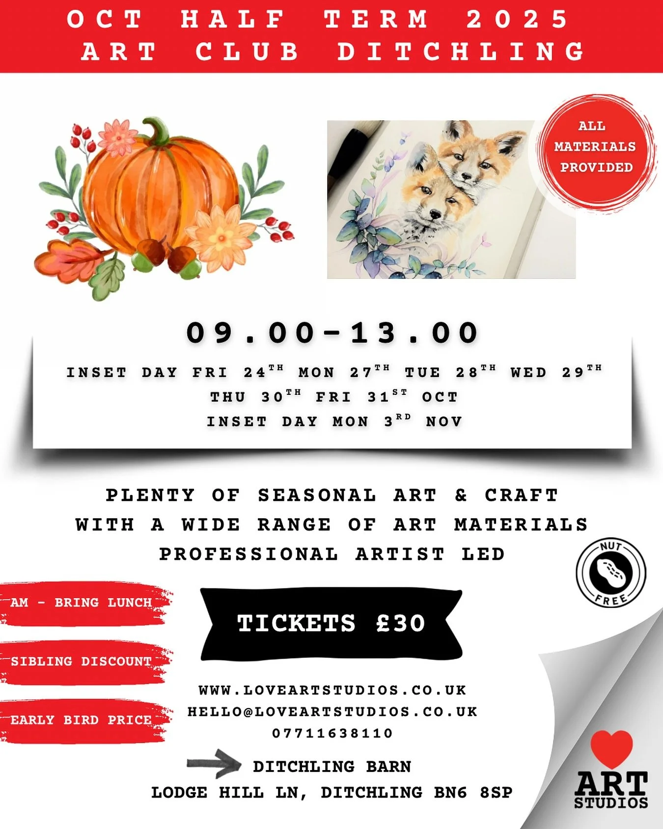 October Half Term Art Club &ndash; Creative Days for Primary School Aged Children 4-11yrs

Join us this October half term for fun, creative art sessions filled with painting, sculpture, printmaking and more! Our clubs are designed to give children th