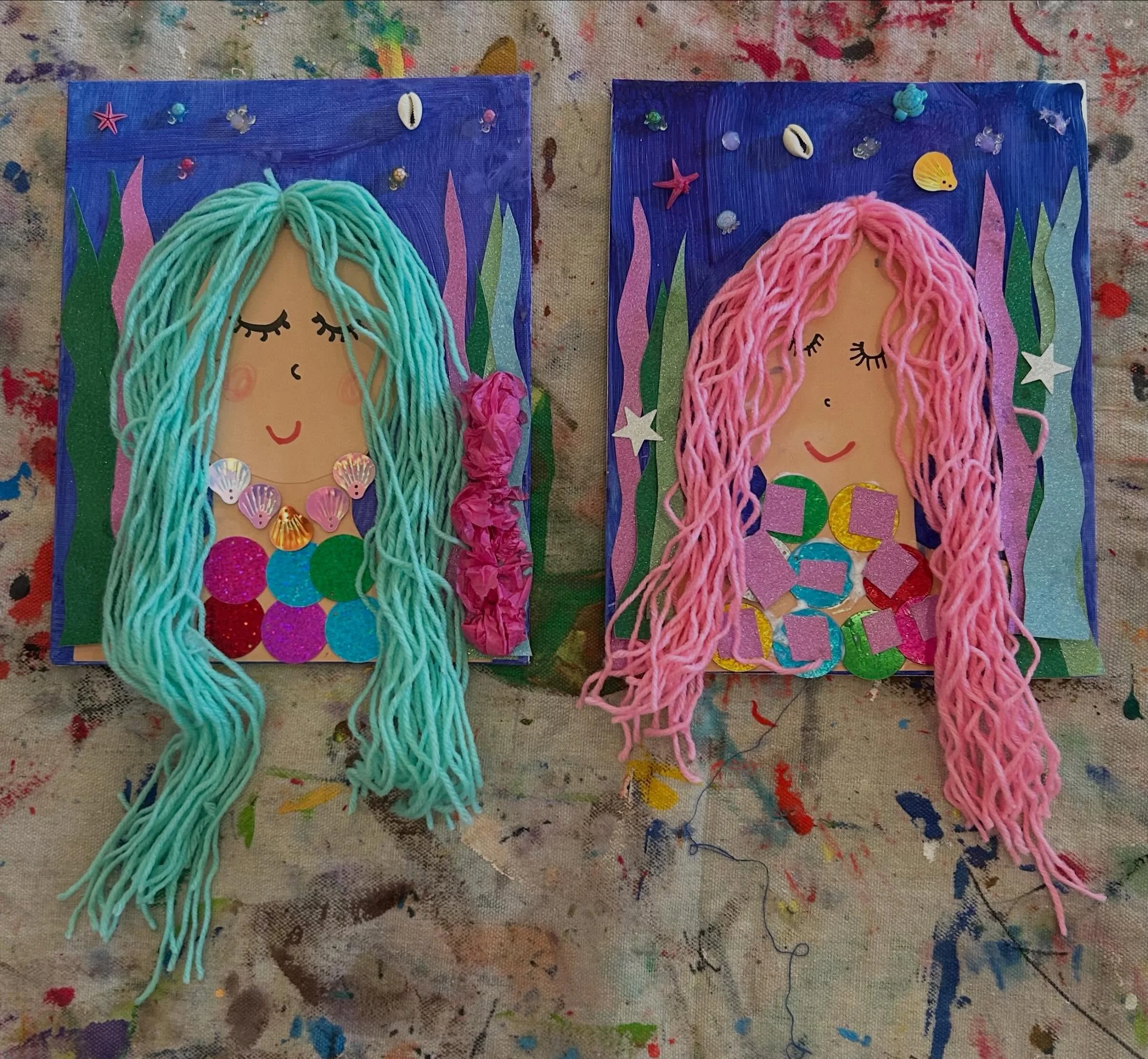 🧜&zwj;♀️✨ Under the Sea Art Party ✨🏴&zwj;☠️

Oh WOW. Just look at these! 😍

We had the absolute pleasure of bringing a very special under-the-sea art party to life, with a room full of young artists aged 6, creating their own fabulous mermaid and 
