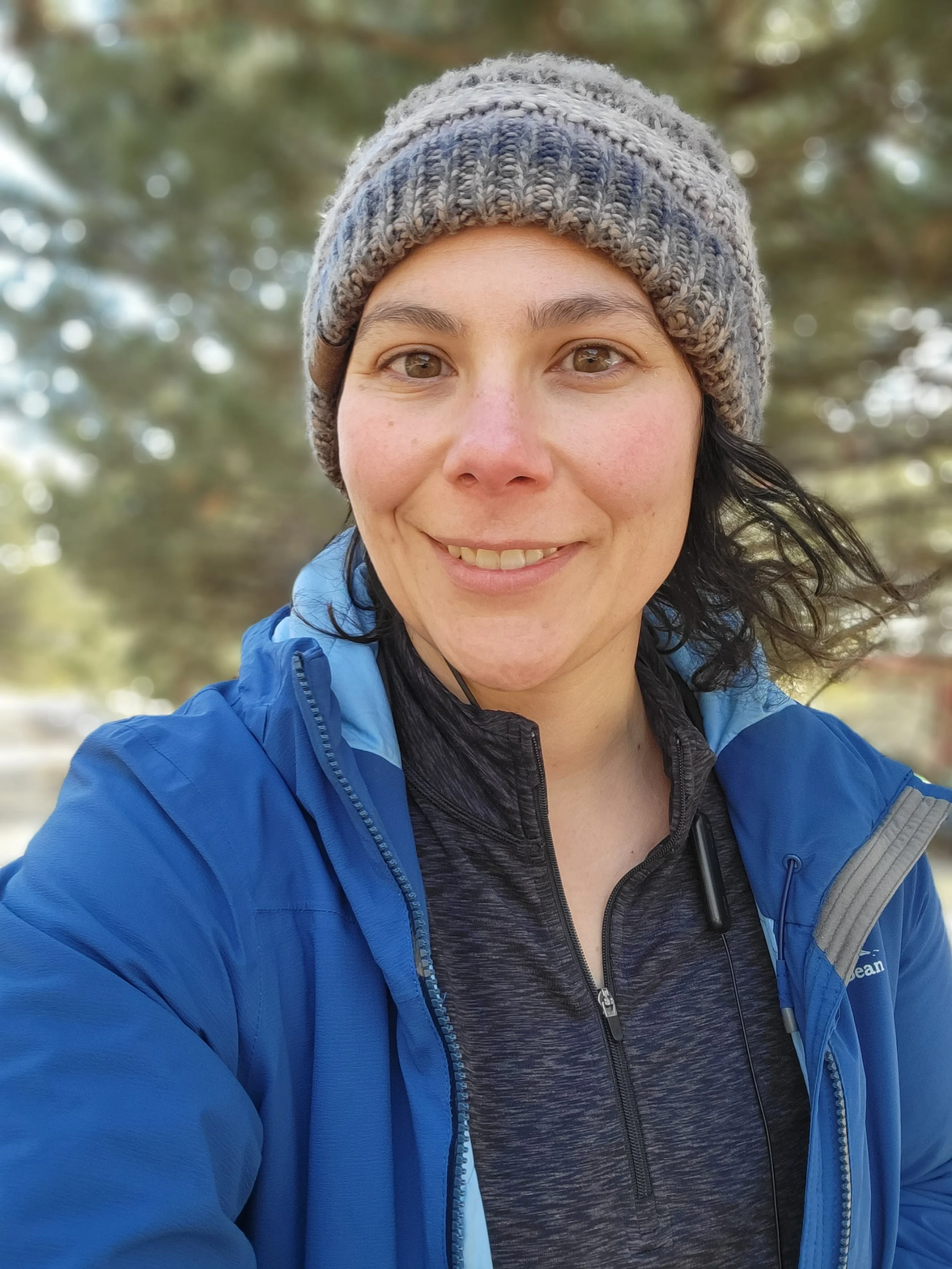 Happy lady in the forest