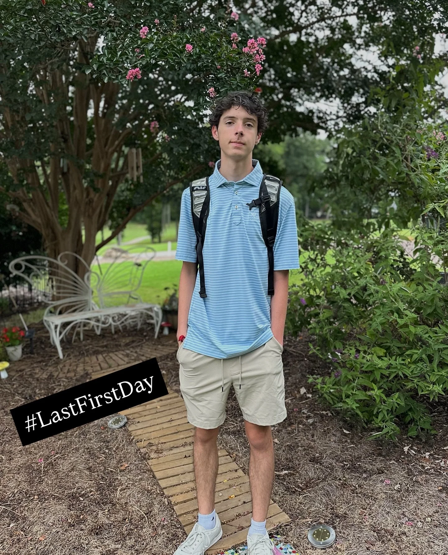 💜 Our senior heading off to his #lastfirstday of school.

Here&rsquo;s to a great year, Pierce.
#FirstDayofSchool #SeniorYear
#CardinalGibbons
#FDOC