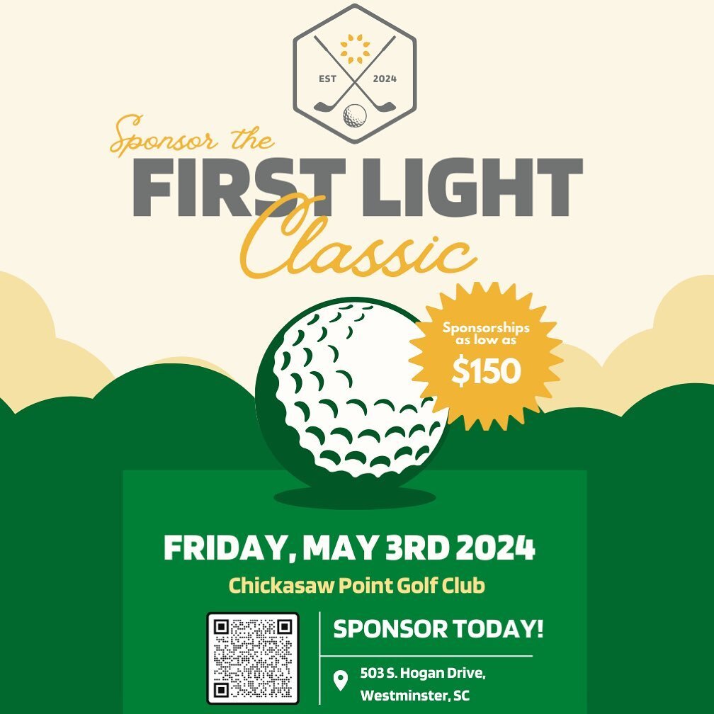 Want to promote your business while supporting a great cause? Sponsor the First Light Classic! Our various sponsorship levels give everyone an opportunity to get involved. 💛🏌🏽&zwj;♂️🏌🏾&zwj;♀️